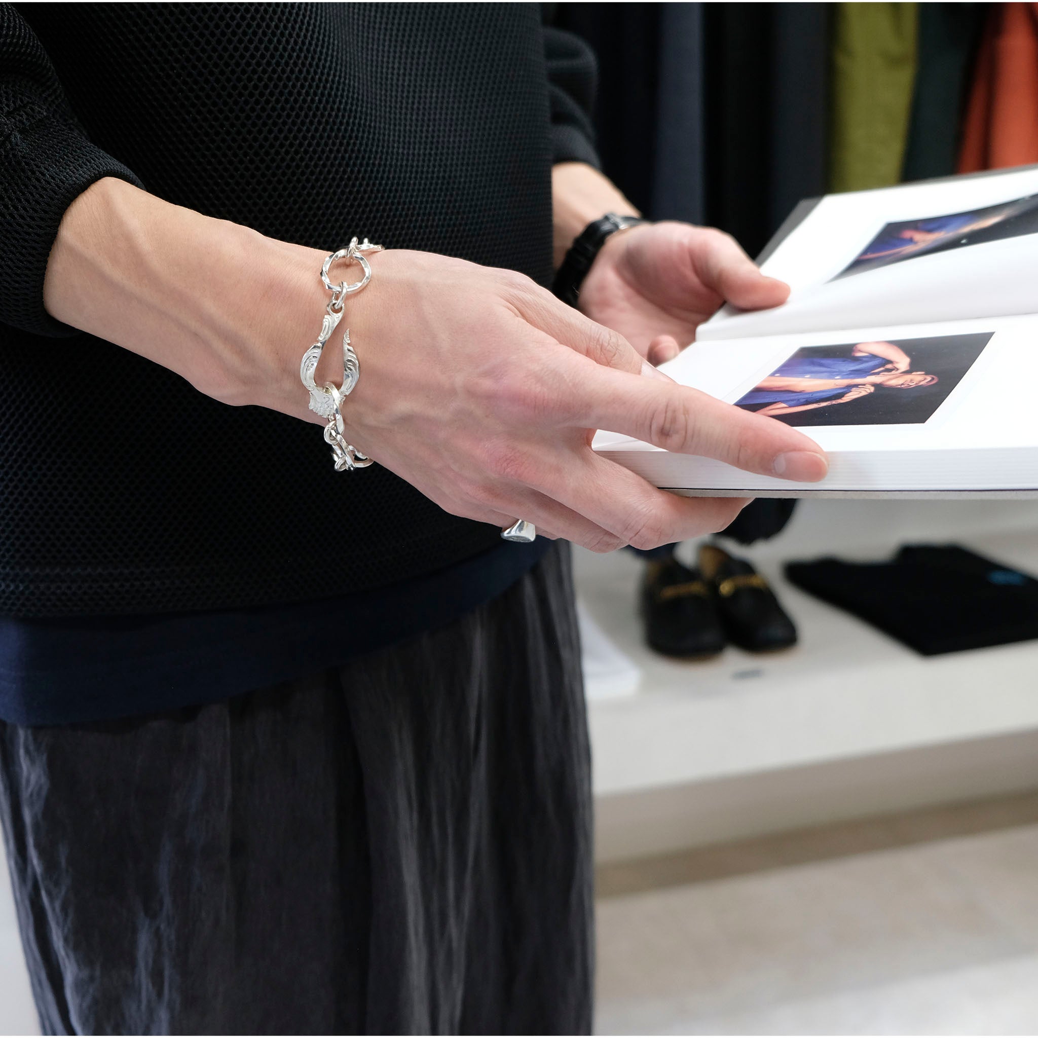 call "SOUVENIR BRACELET" アンティーク ハンドメイド チェーン ブレスレット