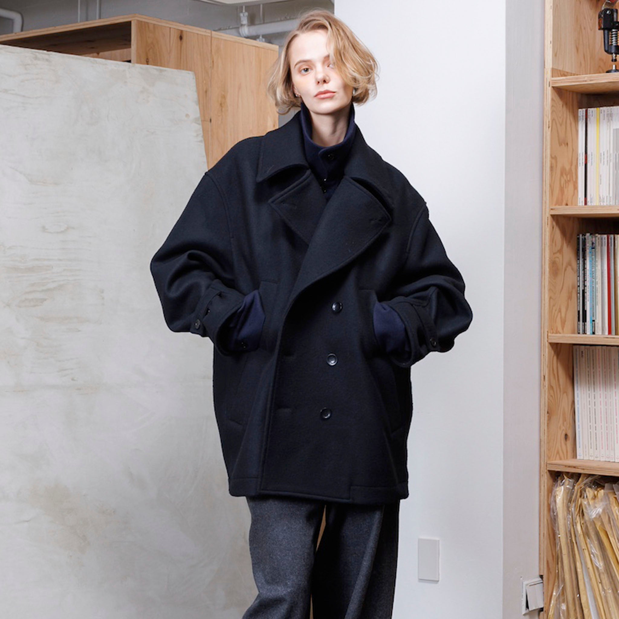 VOAAOV "DOUBLE MELTON PEA COAT" ダブル メルトン ピーコート