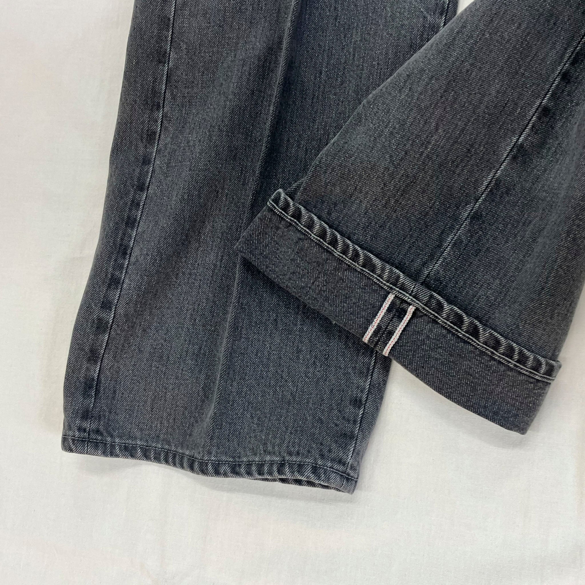 OKOLO "SIMONS JEANS" FADE BLACK DENIM TROUSERS