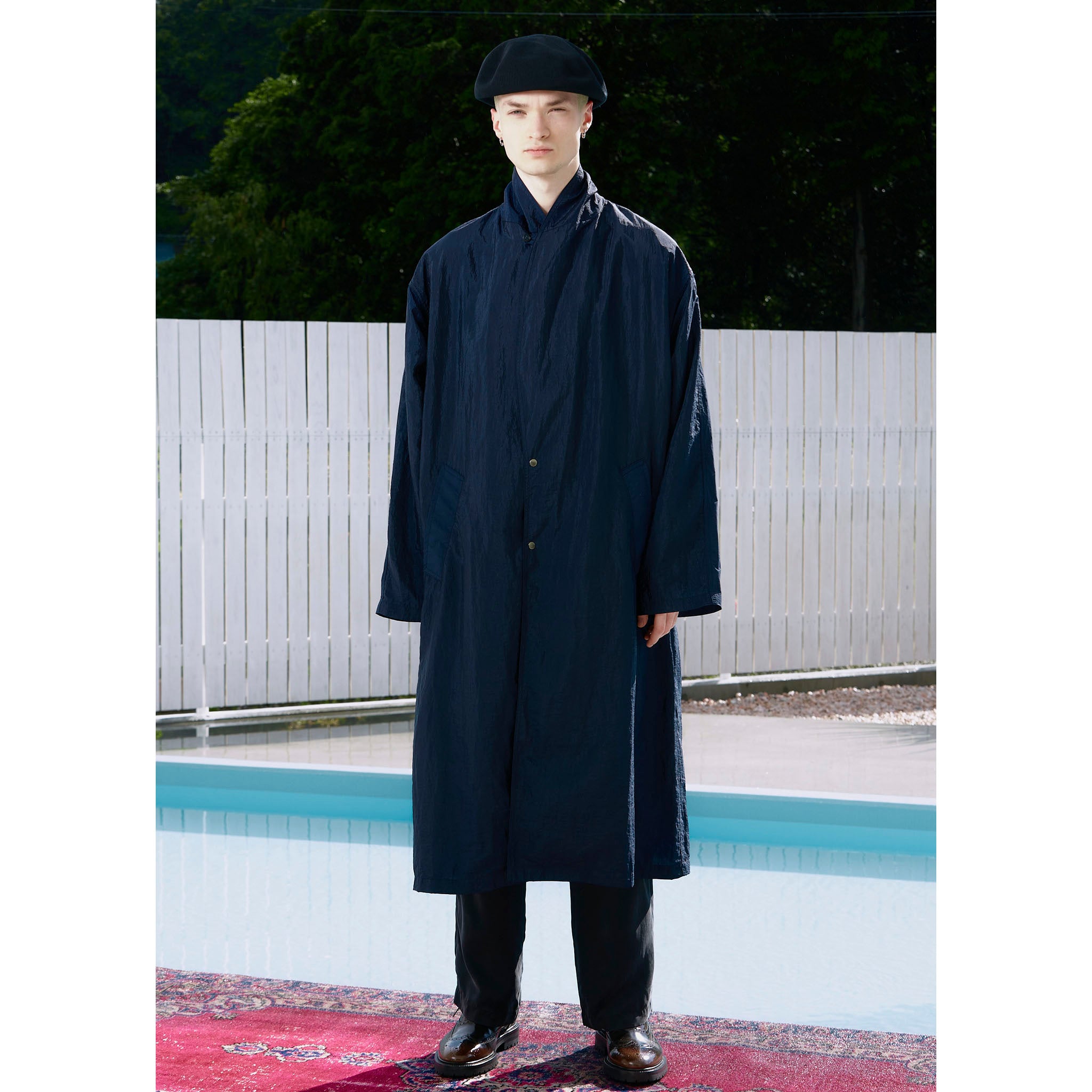 KIMMY "VINTAGE NYLON COAT" ヴィンテージナイロン ショールカラーコート