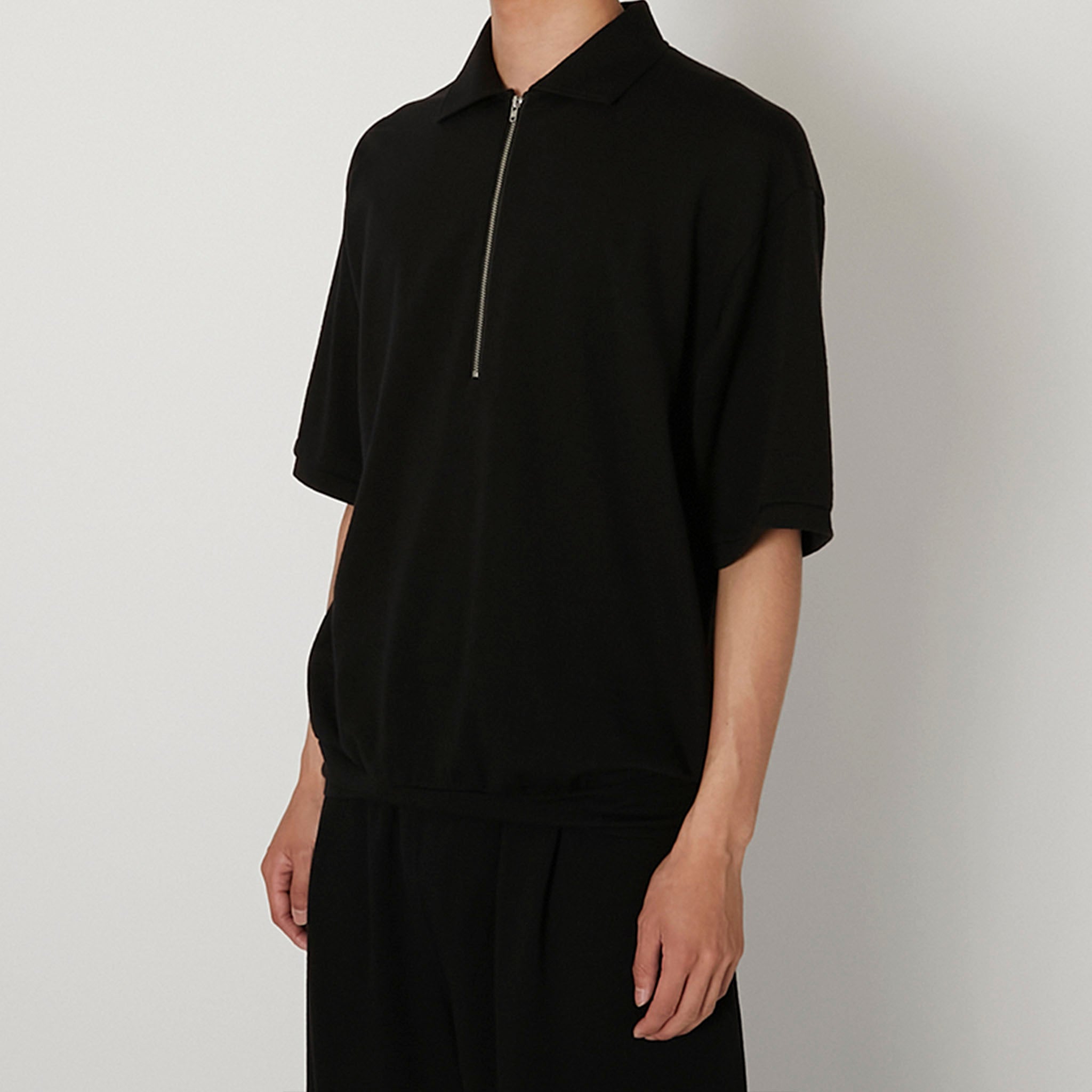 PRODUCT TWELVE (プロダクトトゥエルブ) / Super 140's Melino Wool Short Sleeve Half Zip