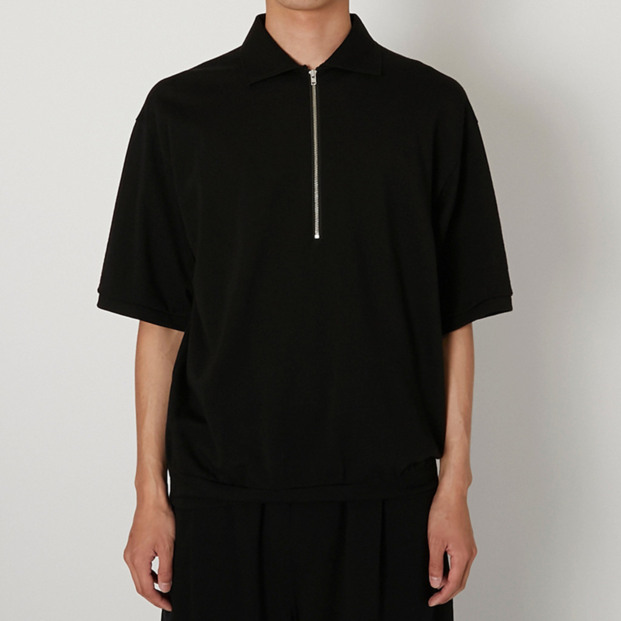 PRODUCT TWELVE (プロダクトトゥエルブ) / Super 140's Melino Wool Short Sleeve Half Zip
