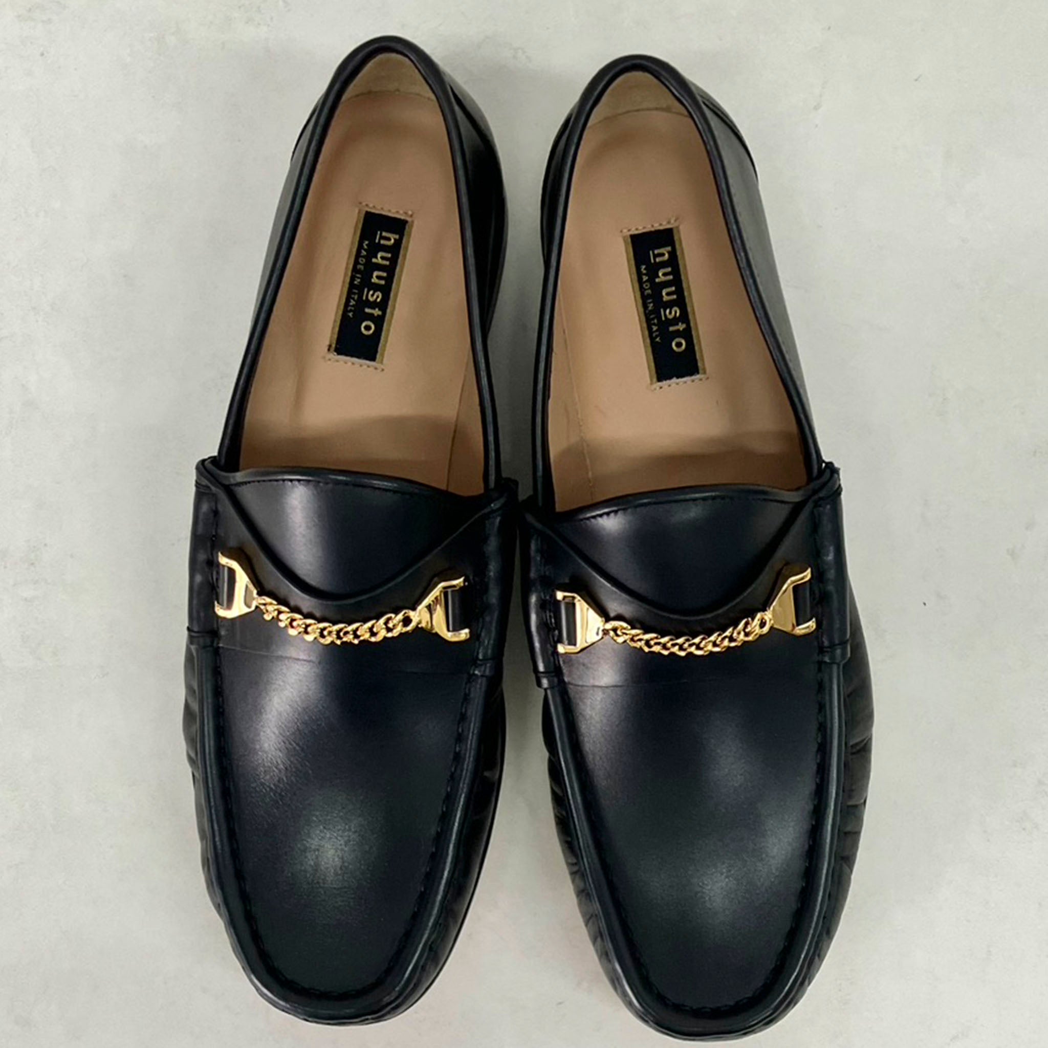 HYUSTO "MICK LEATHER BLACK"