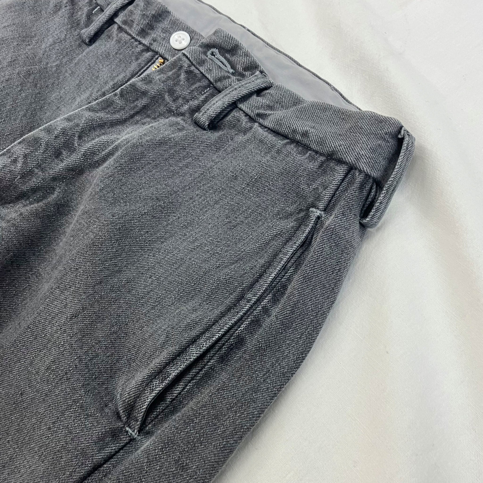 OKOLO "SIMONS JEANS" FADE BLACK DENIM TROUSERS