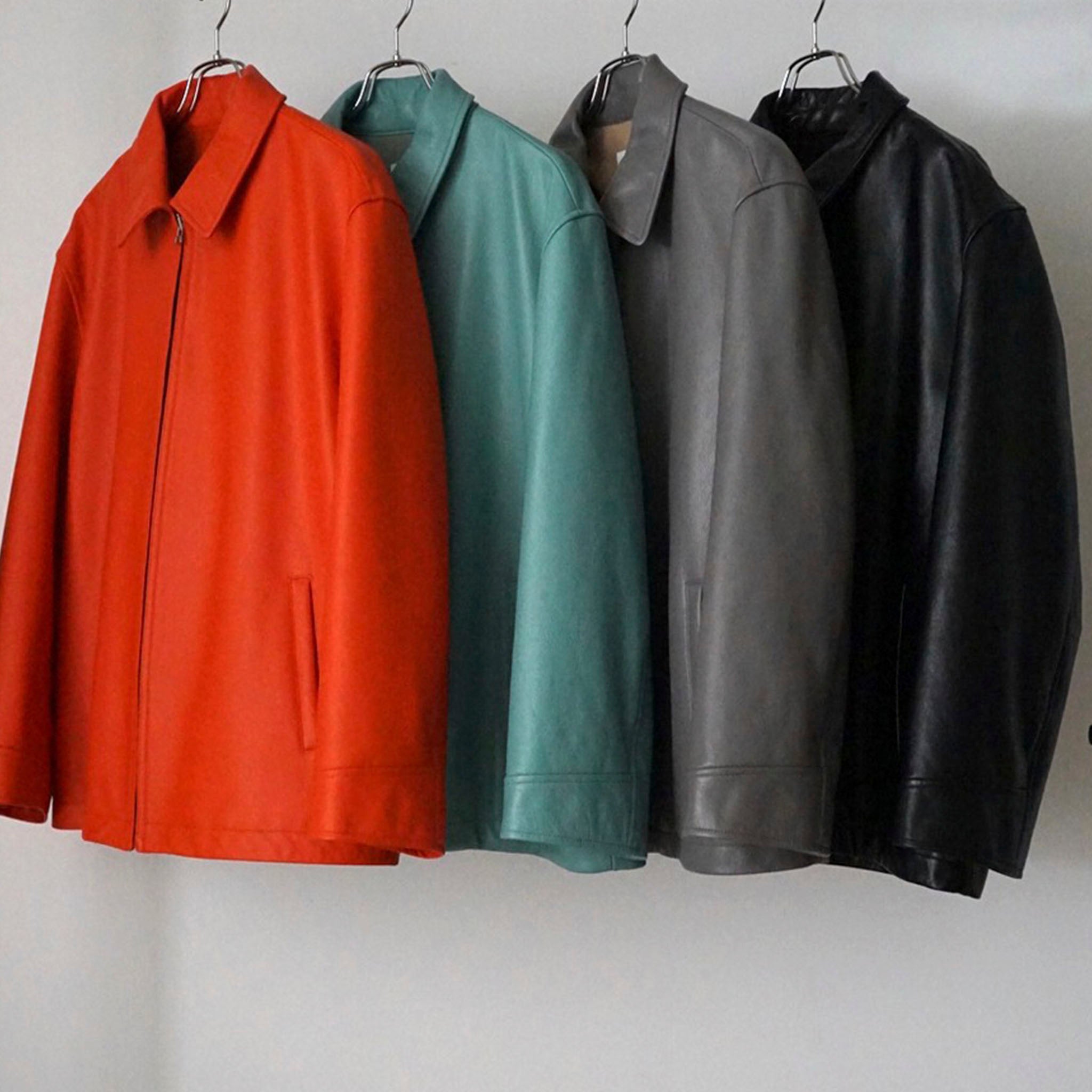REVERBERATE "ZIP LEATHER BLOUSON"