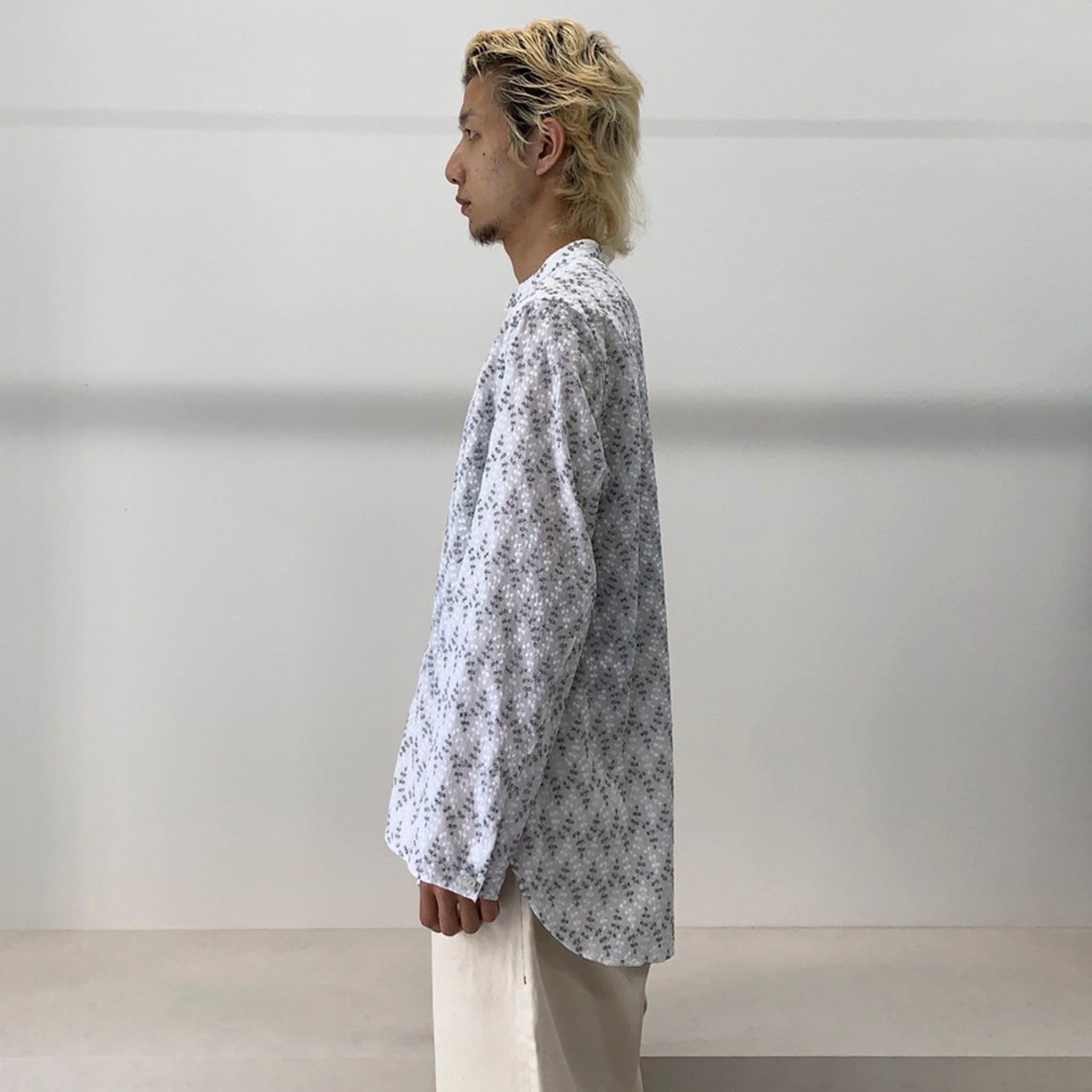 SABY "BAND COLLAR SHIRTS <PEDICEL> -INDIA EMBROIDERY FABRIC-"