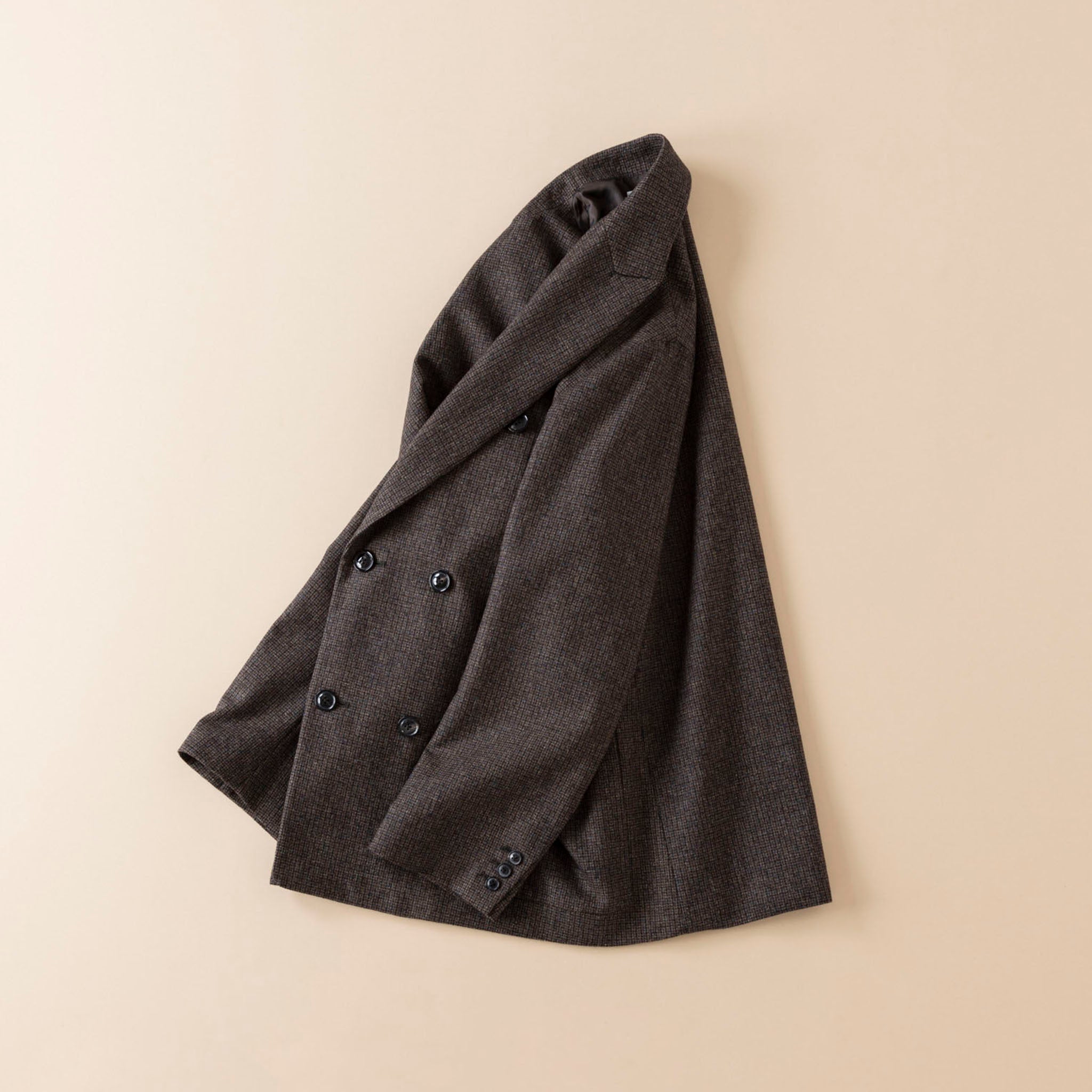SABY "DOUBLE BREASTED BLAZER -W/C MELANGE TWEED-"