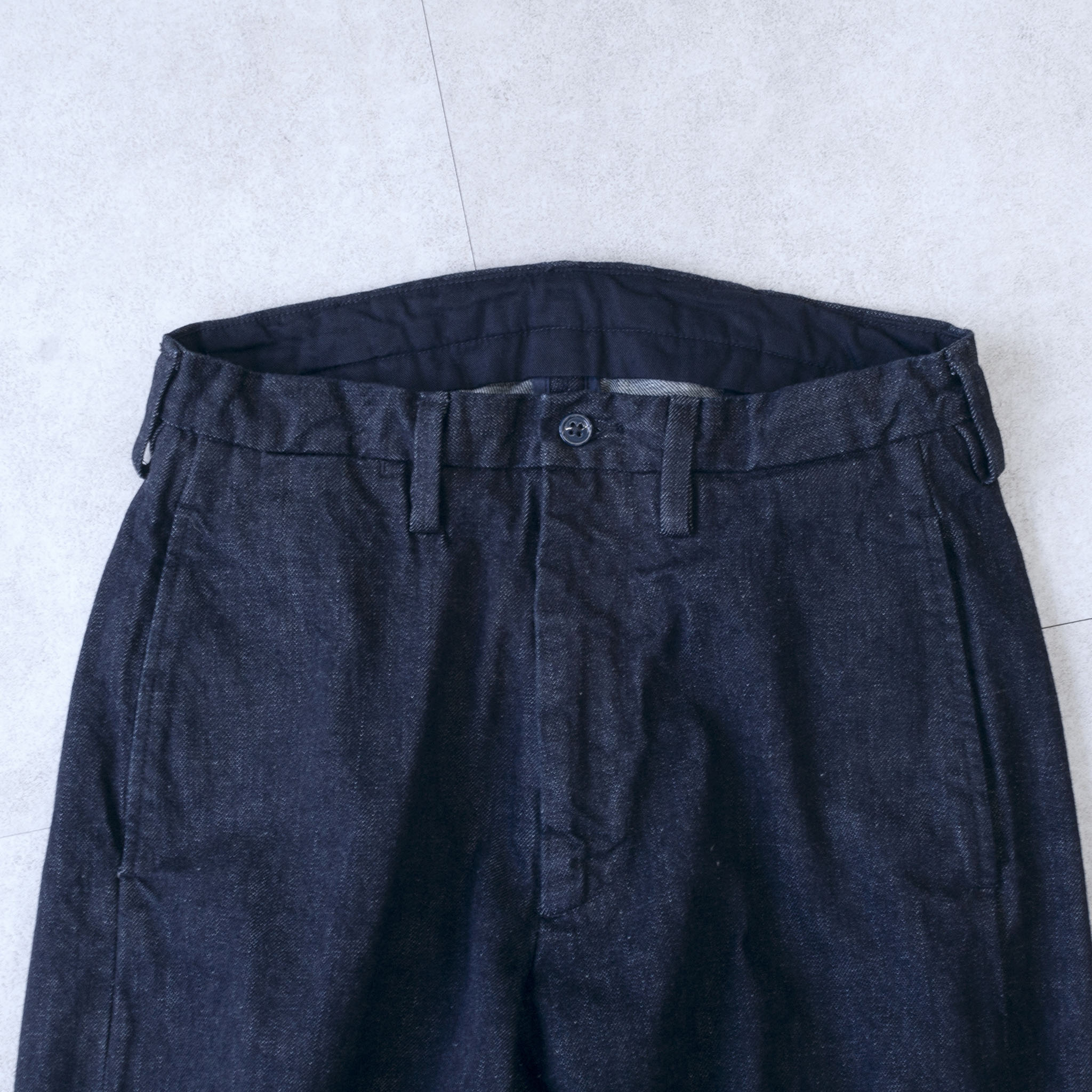 OKOLO (オコロ) / SIMONS JEANS BLUE ジンバブエコットン デニムトラウザーパンツ