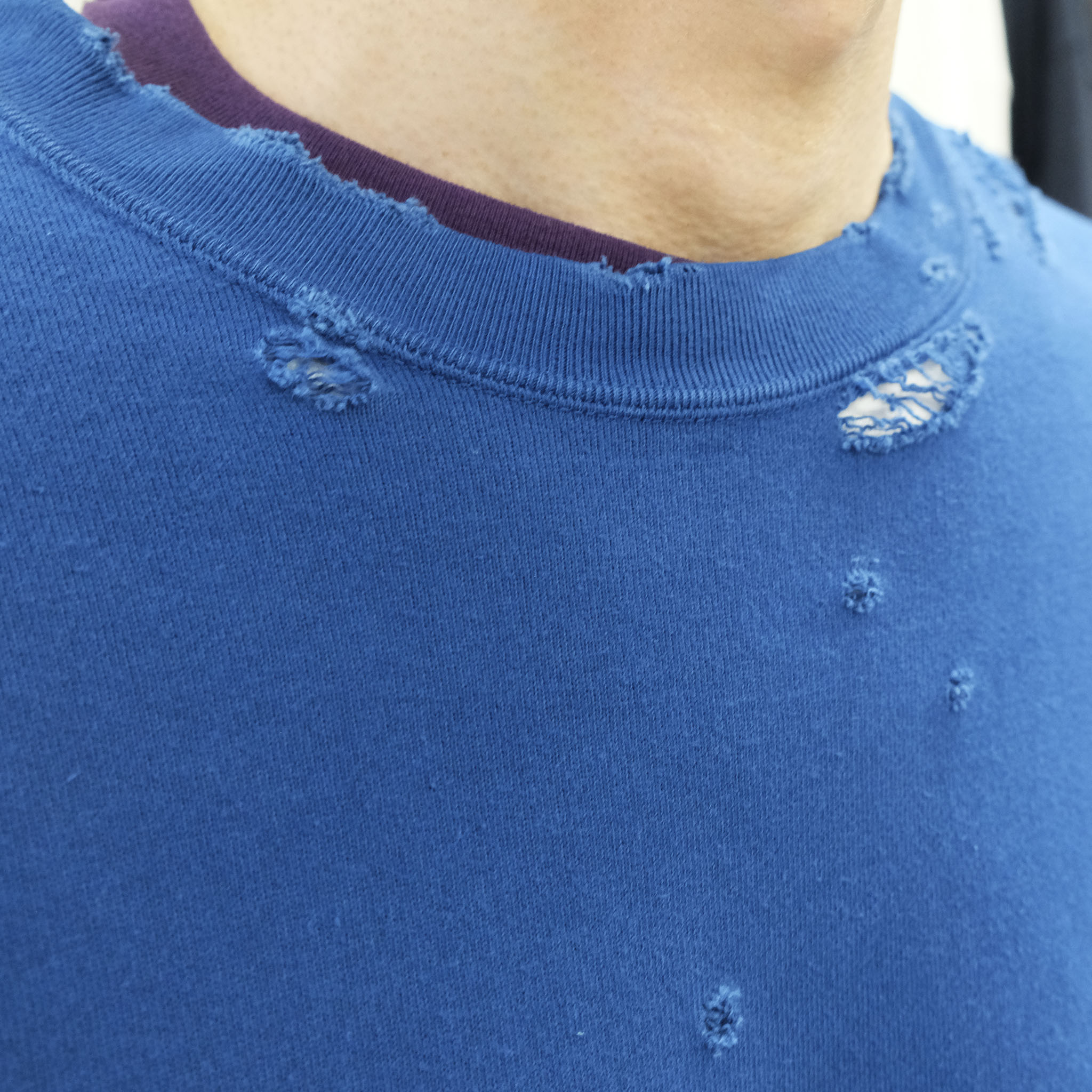 KURO "MORE DAMAGE WASHED CREW NECK SWEAT" スペシャルダメージ スウェット