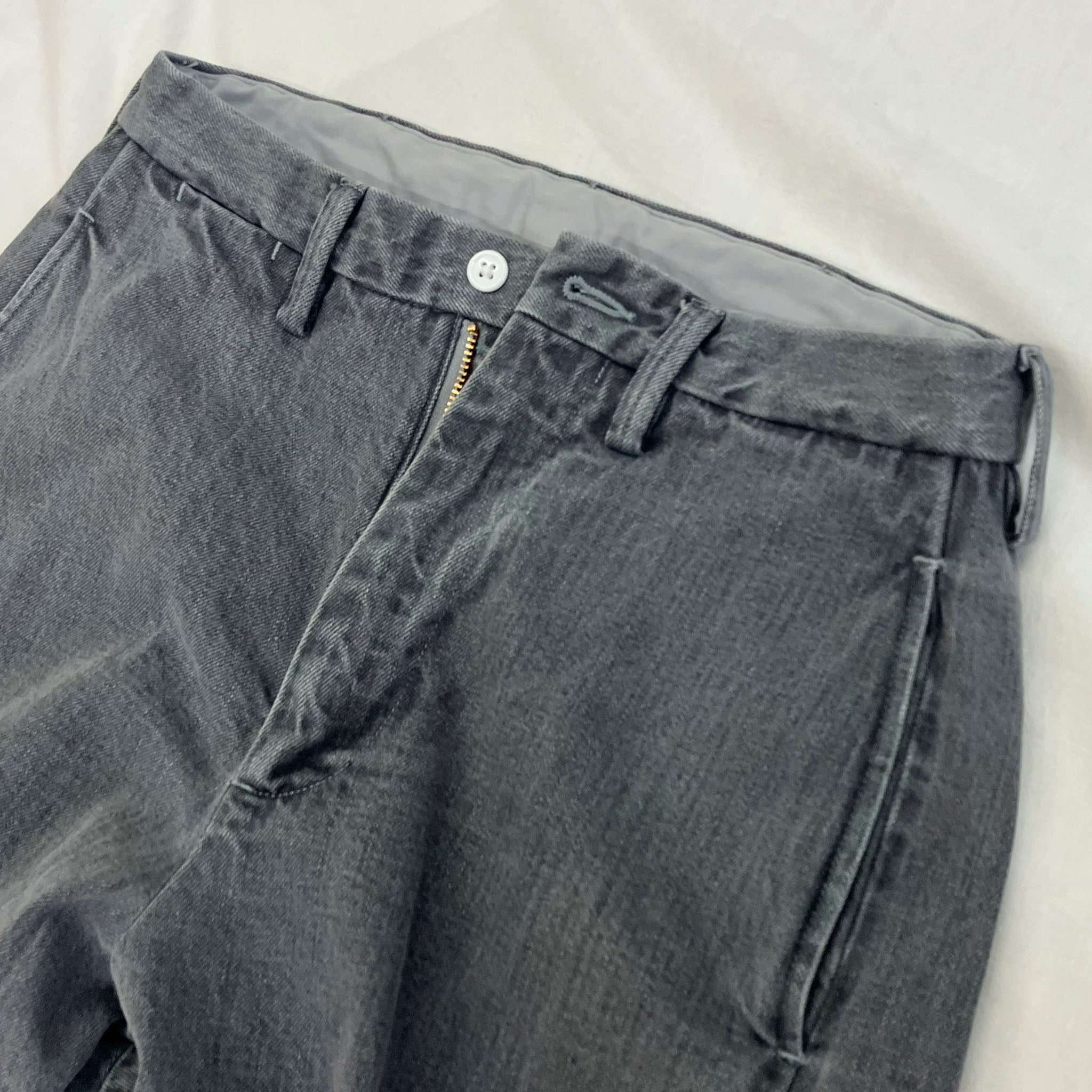 OKOLO "SIMONS JEANS" FADE BLACK DENIM TROUSERS