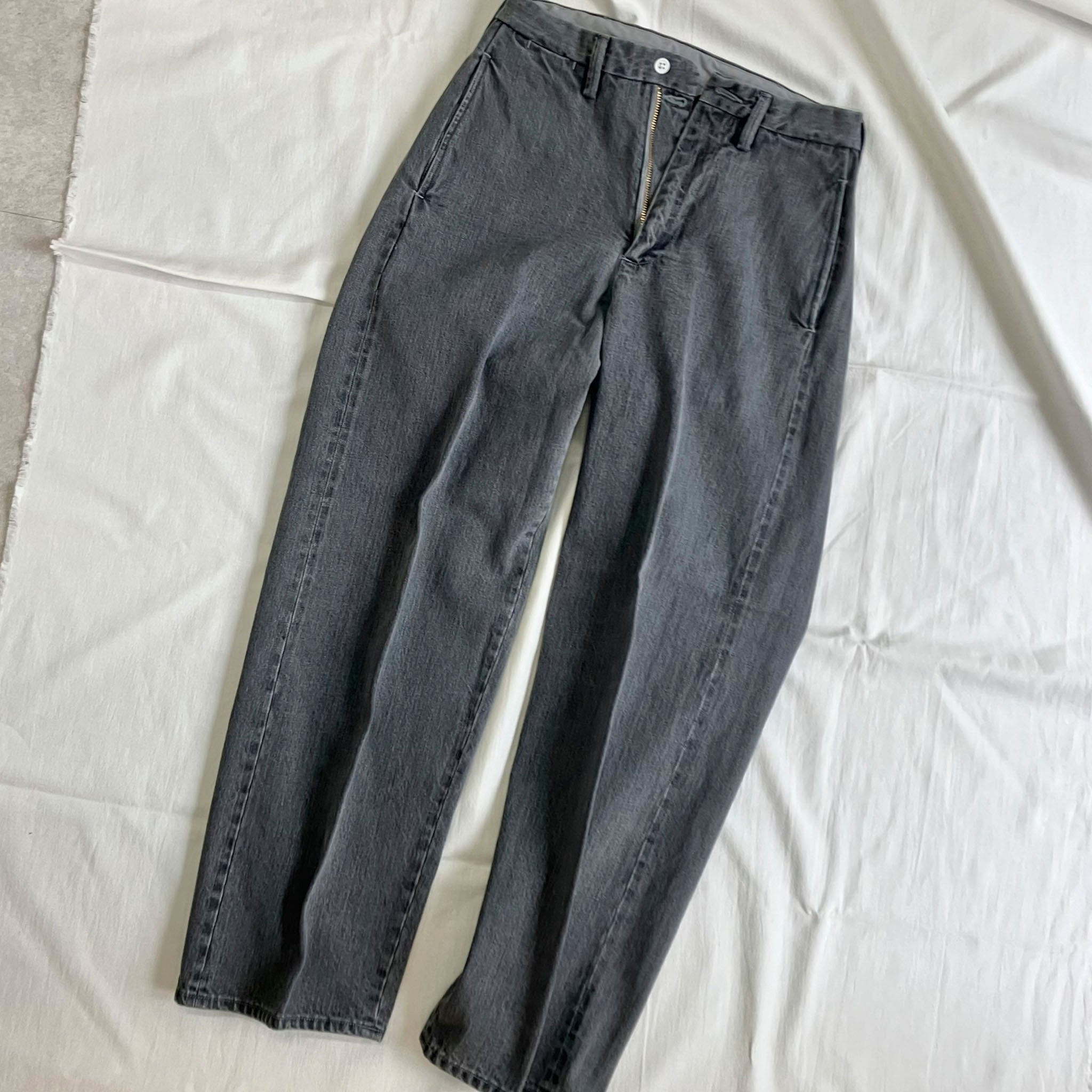 OKOLO "SIMONS JEANS" FADE BLACK DENIM TROUSERS