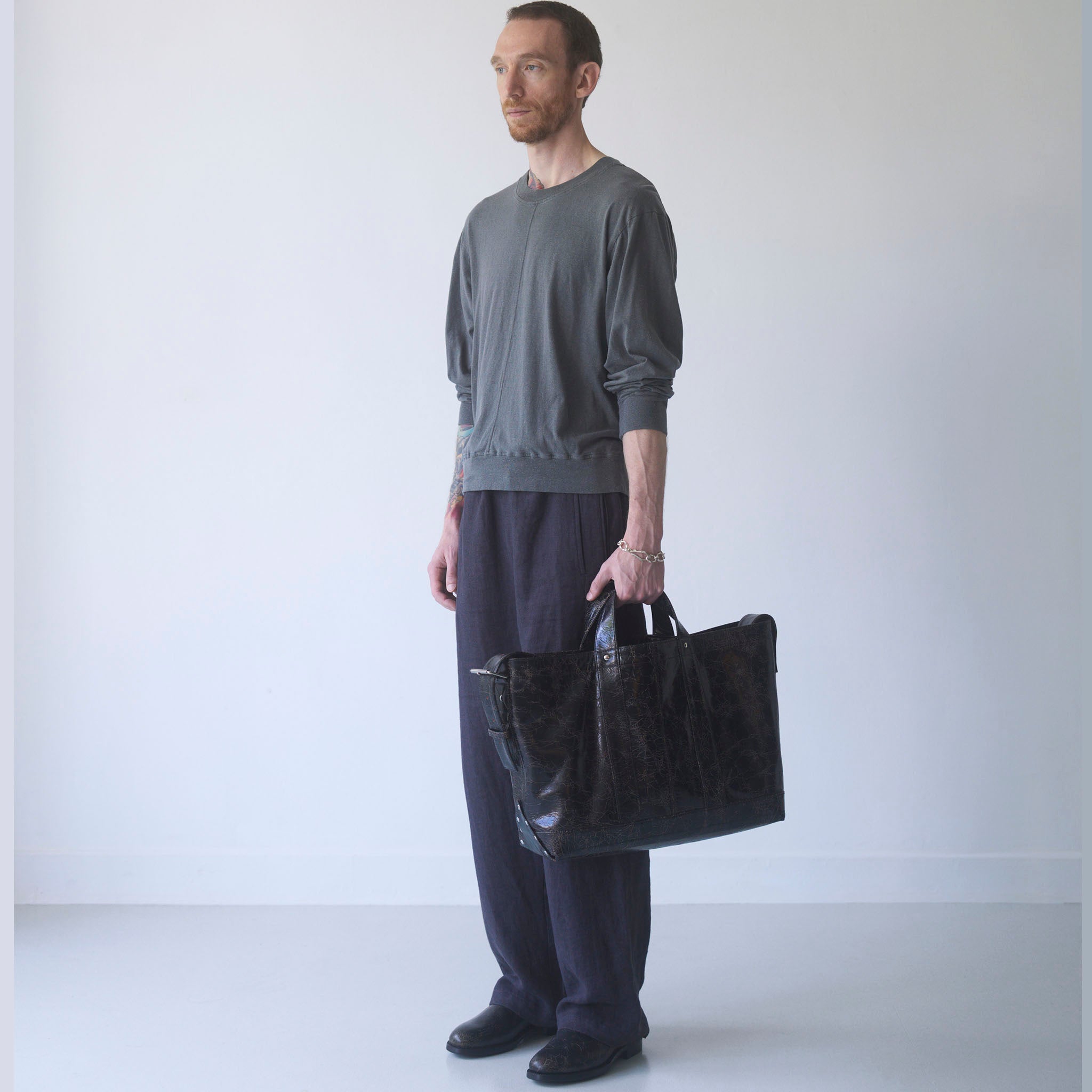 call "CALL-SYSTEM BAG" クラックレザー ビッグ ツールバッグ