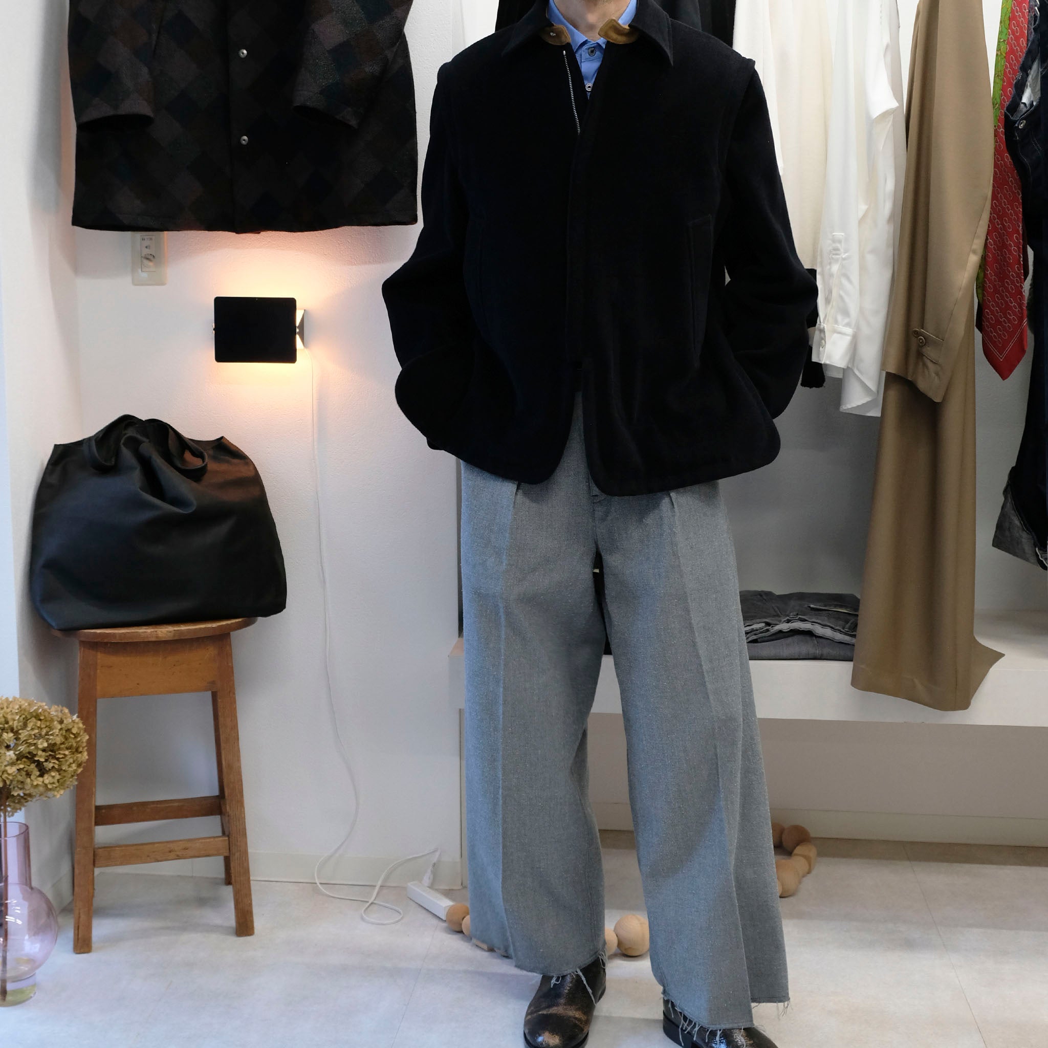 call "MELTON ZIPUP SHORT COAT" ベルベットメルトン ジップジャケット