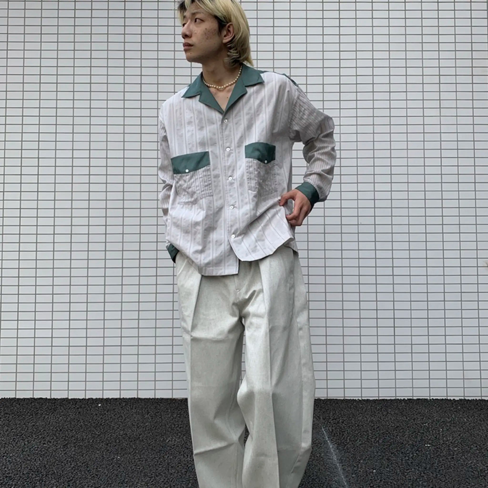 KIMMYのオープンカラーシャツ