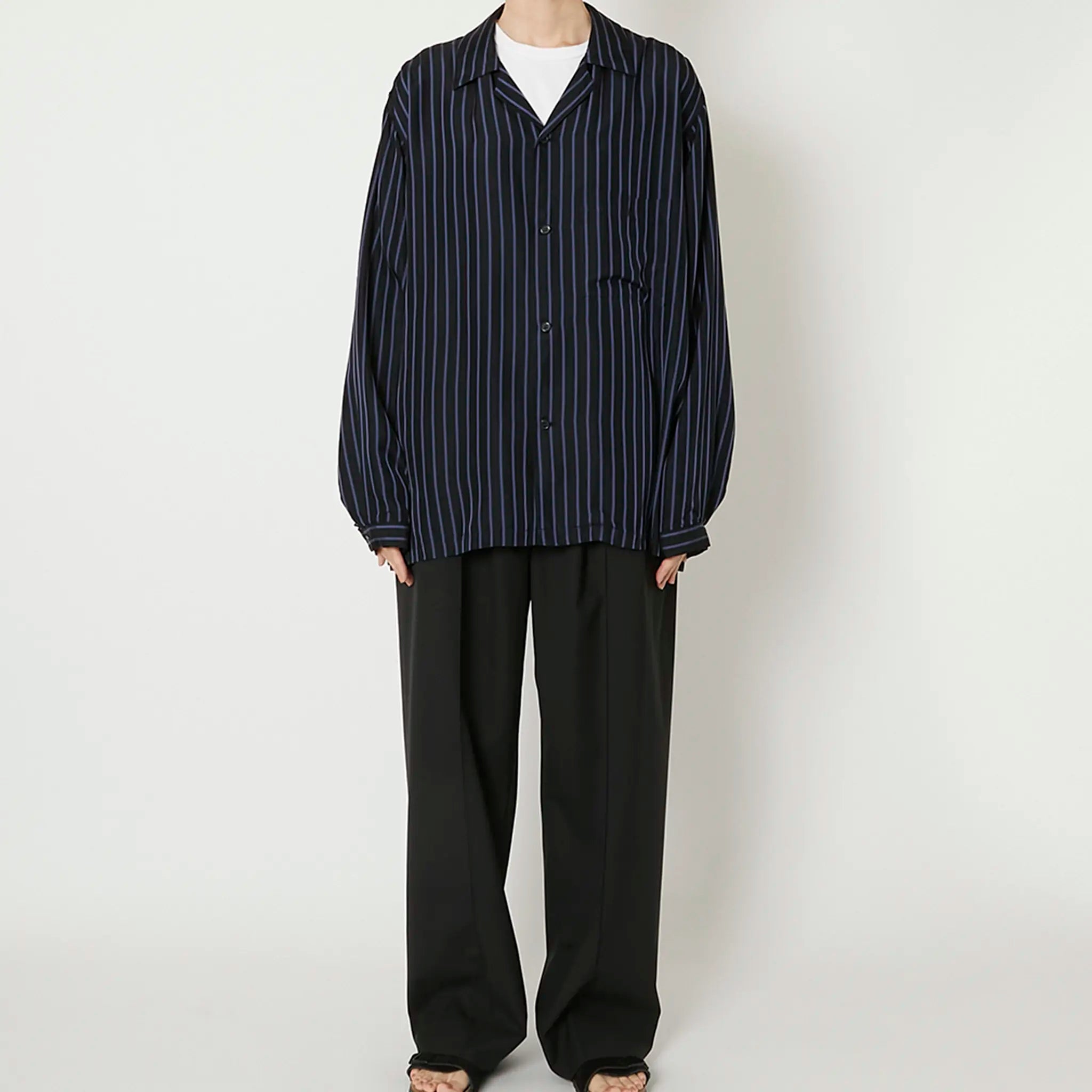 PRODUCT TWELVE ”CUPRA STRAIPE OPEN COLLAR SHIRT”