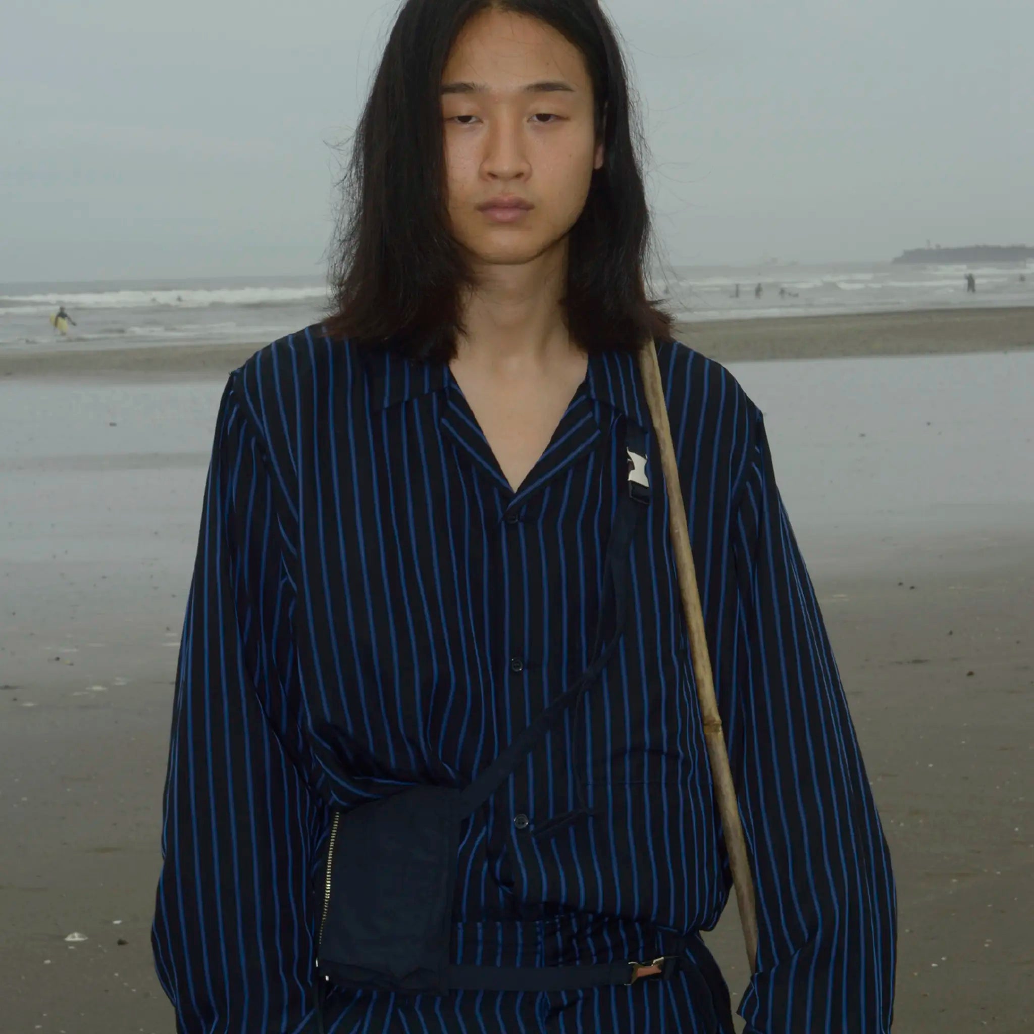 PRODUCT TWELVE ”CUPRA STRAIPE OPEN COLLAR SHIRT”