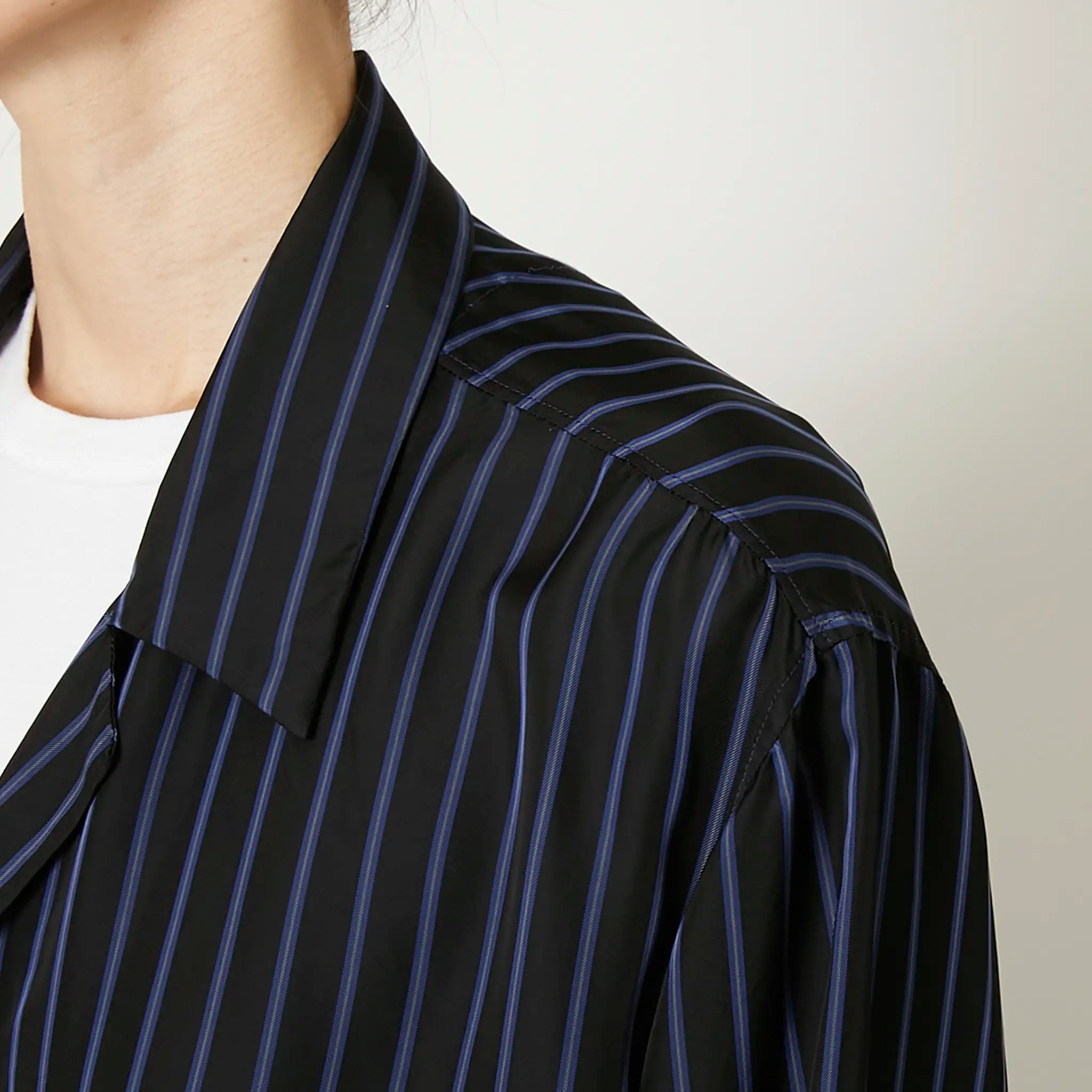 PRODUCT TWELVE ”CUPRA STRAIPE OPEN COLLAR SHIRT”