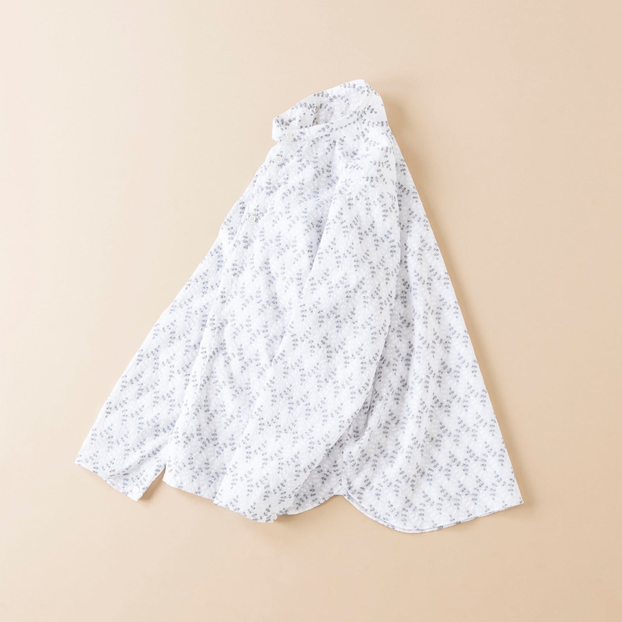 SABY "BAND COLLAR SHIRTS <PEDICEL> -INDIA EMBROIDERY FABRIC-"