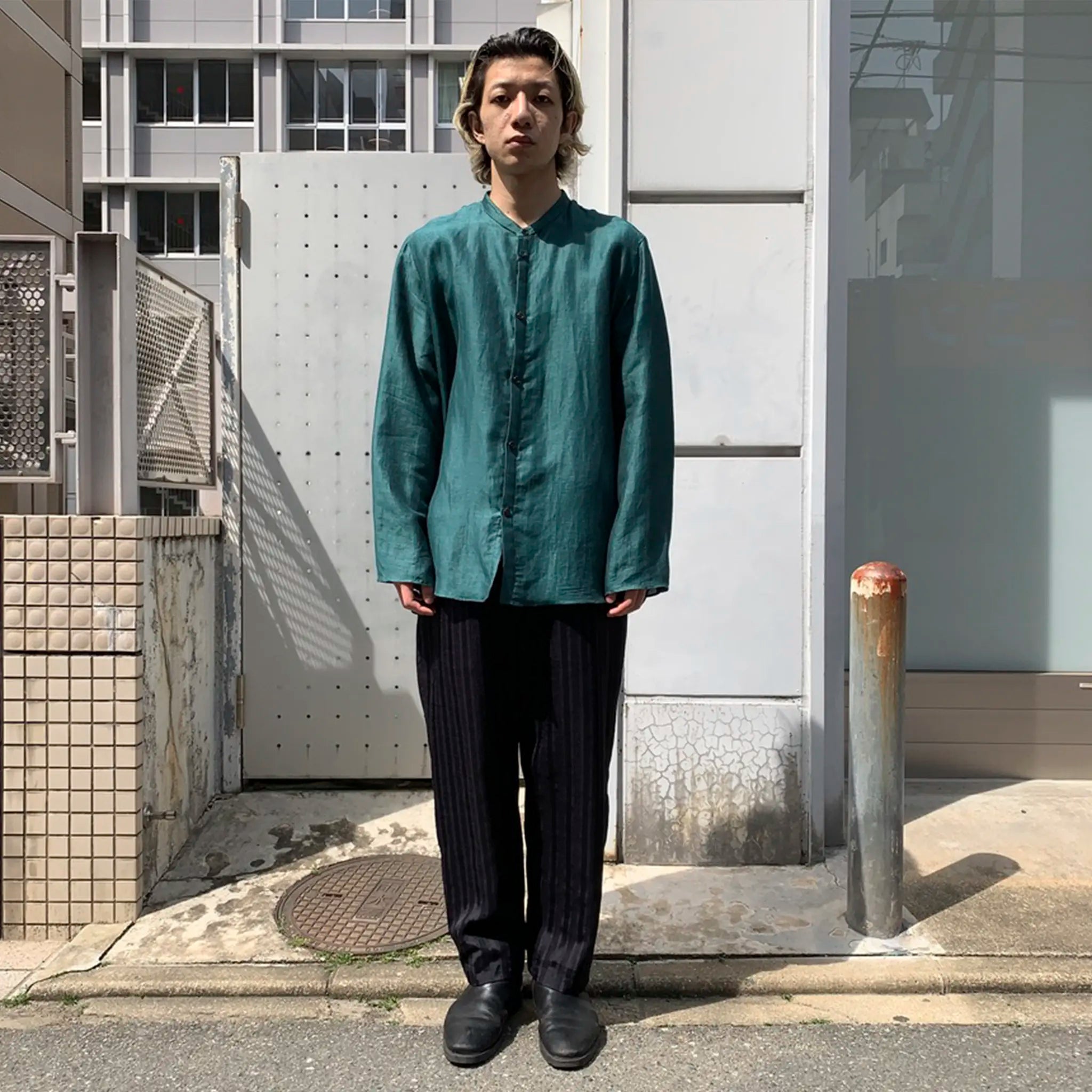 SABY "BAND COLLAR SHIRTS - Fabrica Tessuti Italy-"