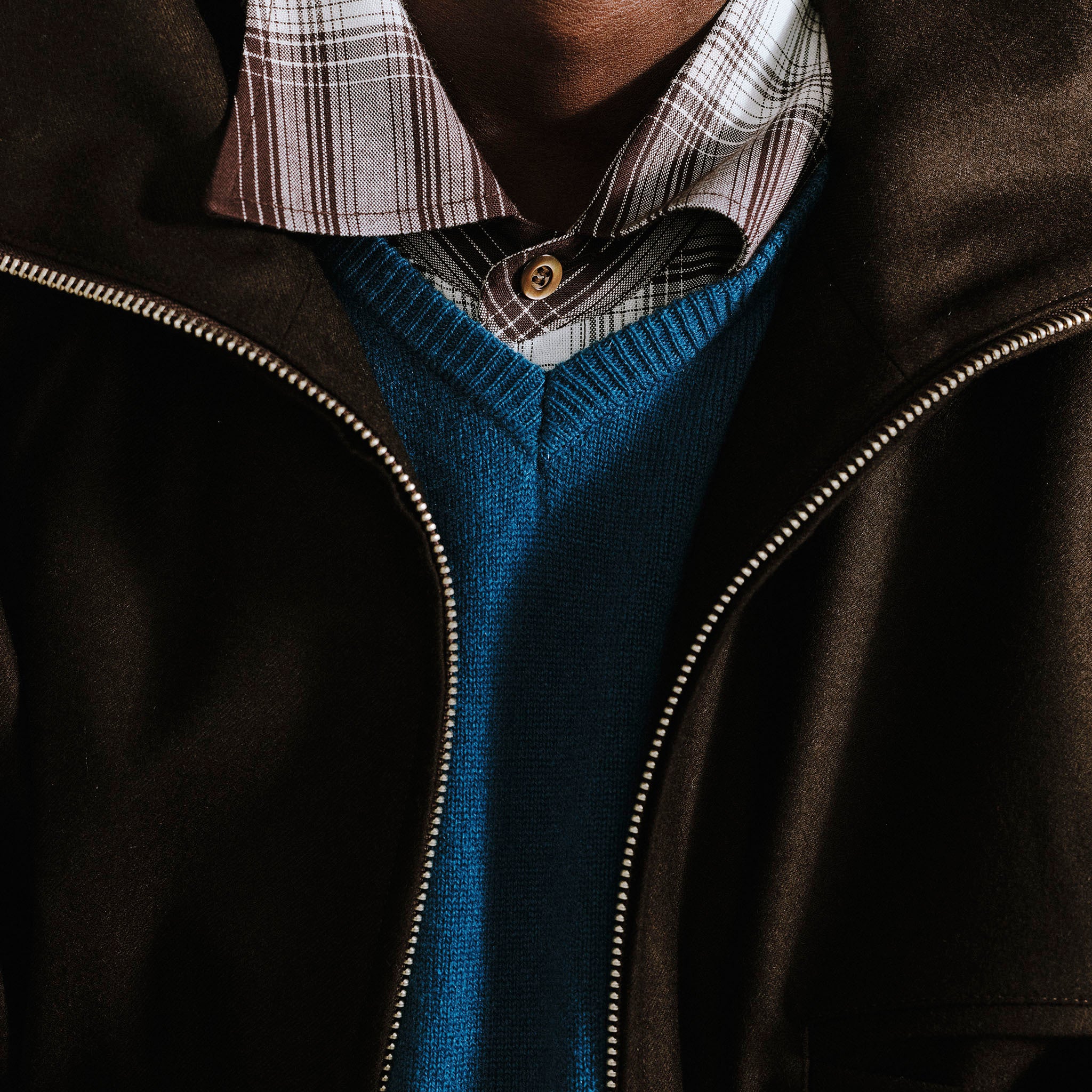 ENCOMING "FRONT ZIP BLOUSON" ウール ジップブルゾン