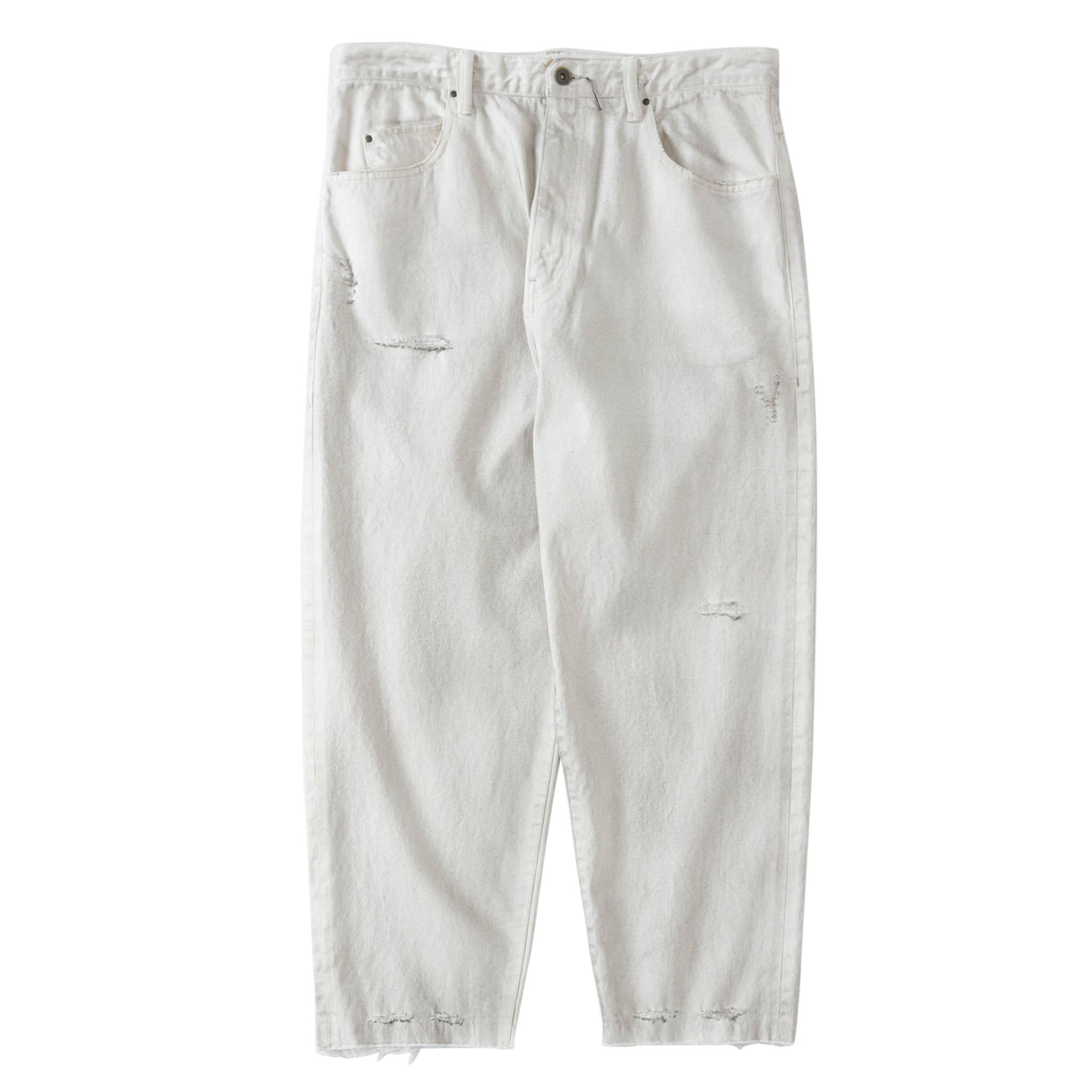 SABY "TYPE01 DECADENT PROCESSING - 12.5oz Bingo Denime -" ヴィンテージ ワイドテーパード ホワイトジーンズ