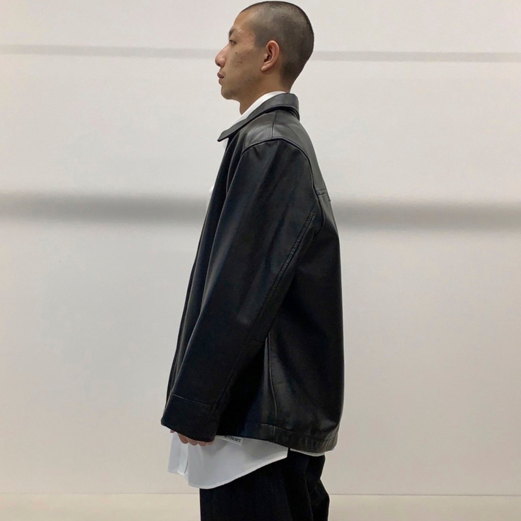 REVERBERATE "ZIP LEATHER BLOUSON"