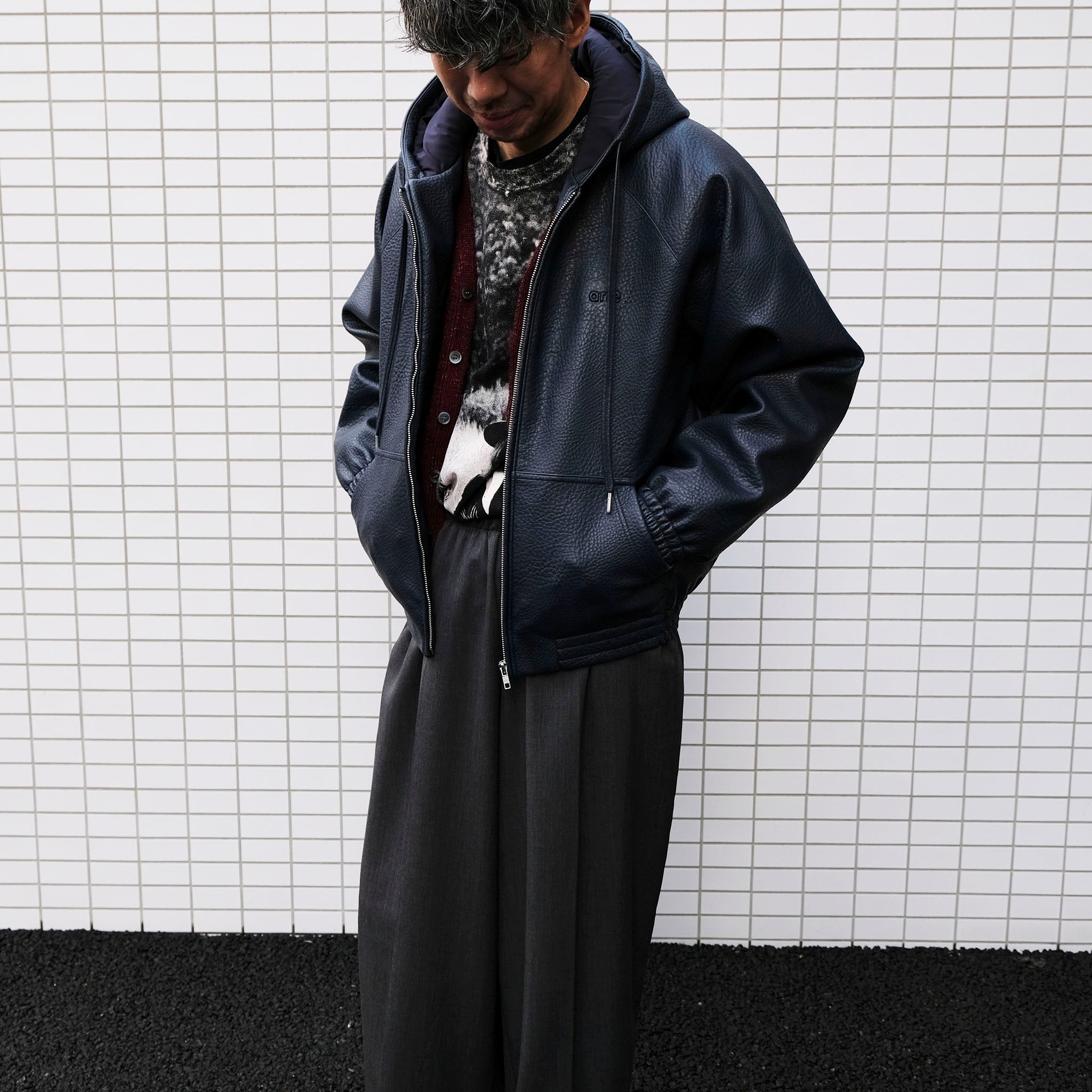 ARTE ANTWERP "Leather hooded Jacket" レザー フーデッドジャケット