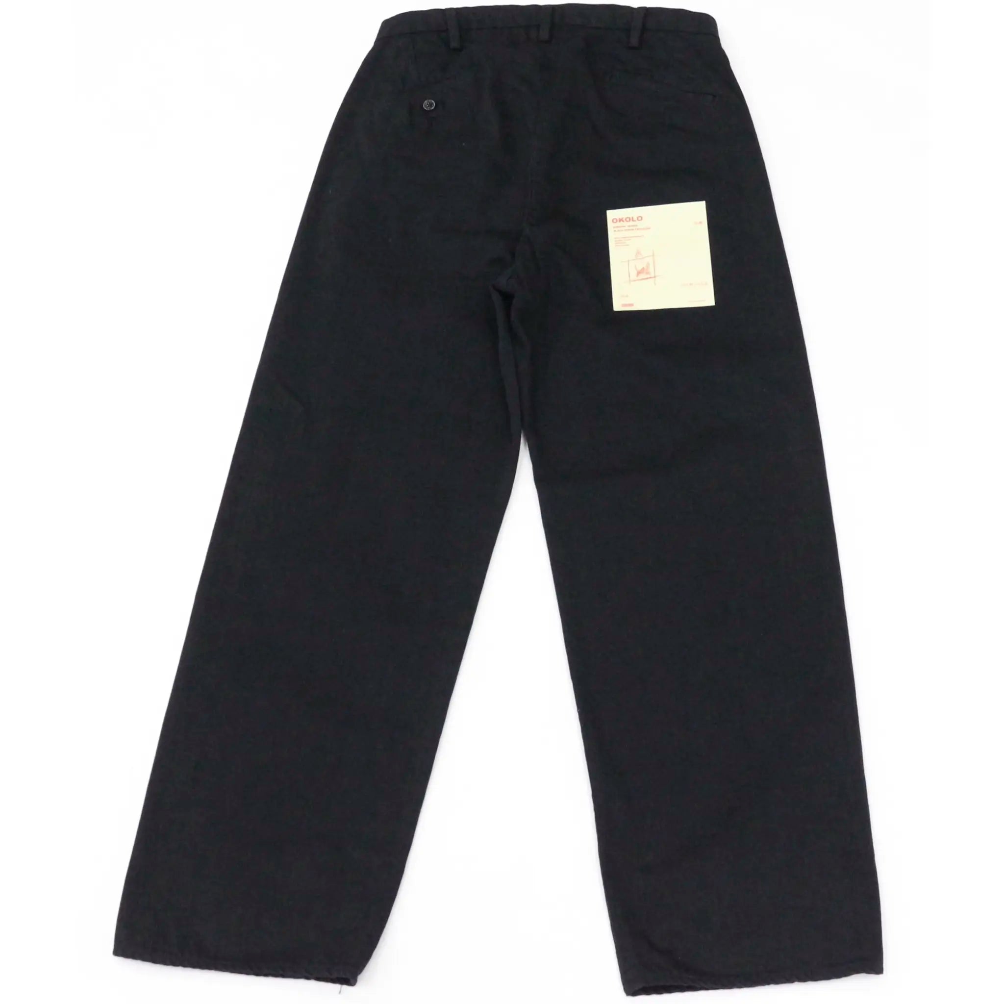 OKOLO "SIMONS JEANS" BLACK DENIM TROUSERS ブラックデニム トラウザーパンツ