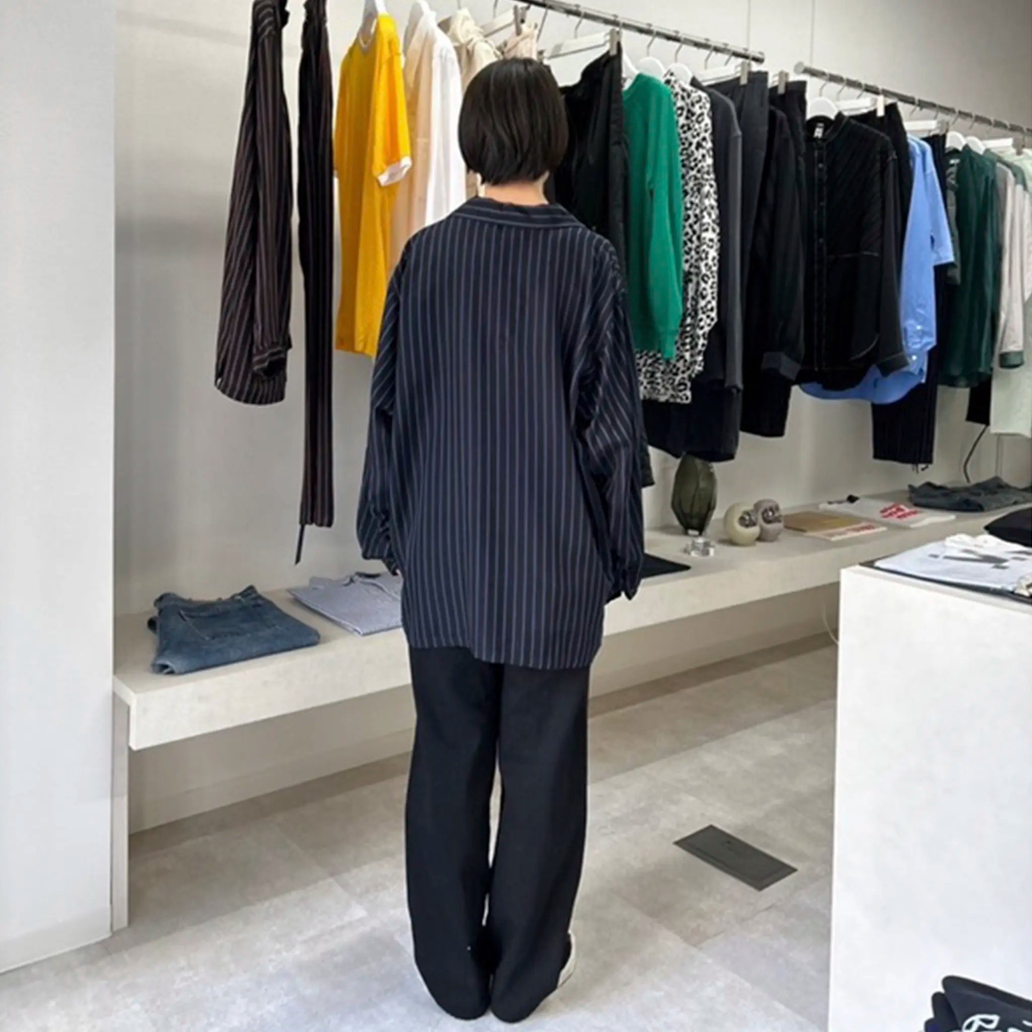 OKOLO "SIMONS JEANS" BLACK DENIM TROUSERS ブラックデニム トラウザーパンツ