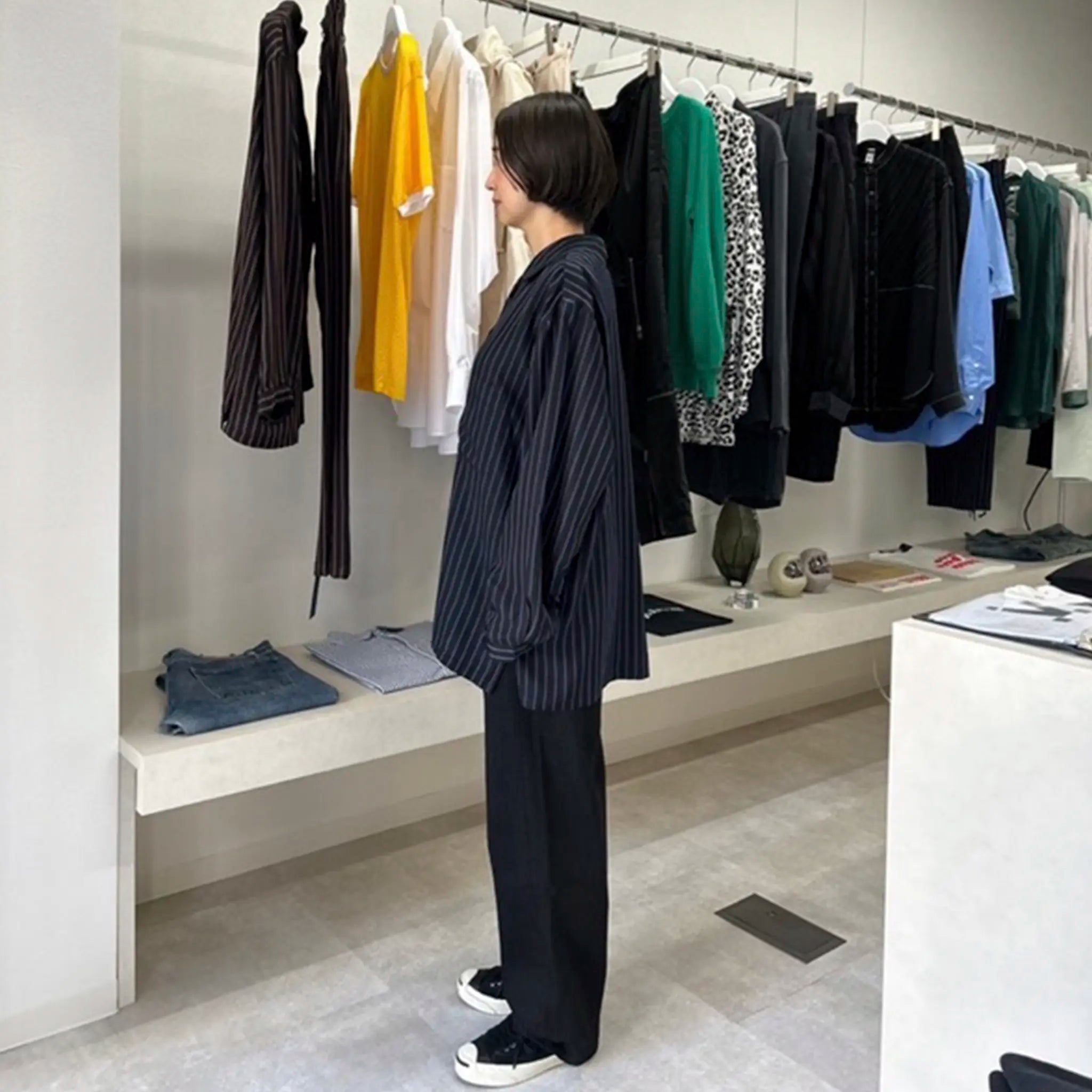 OKOLO "SIMONS JEANS" BLACK DENIM TROUSERS ブラックデニム トラウザーパンツ