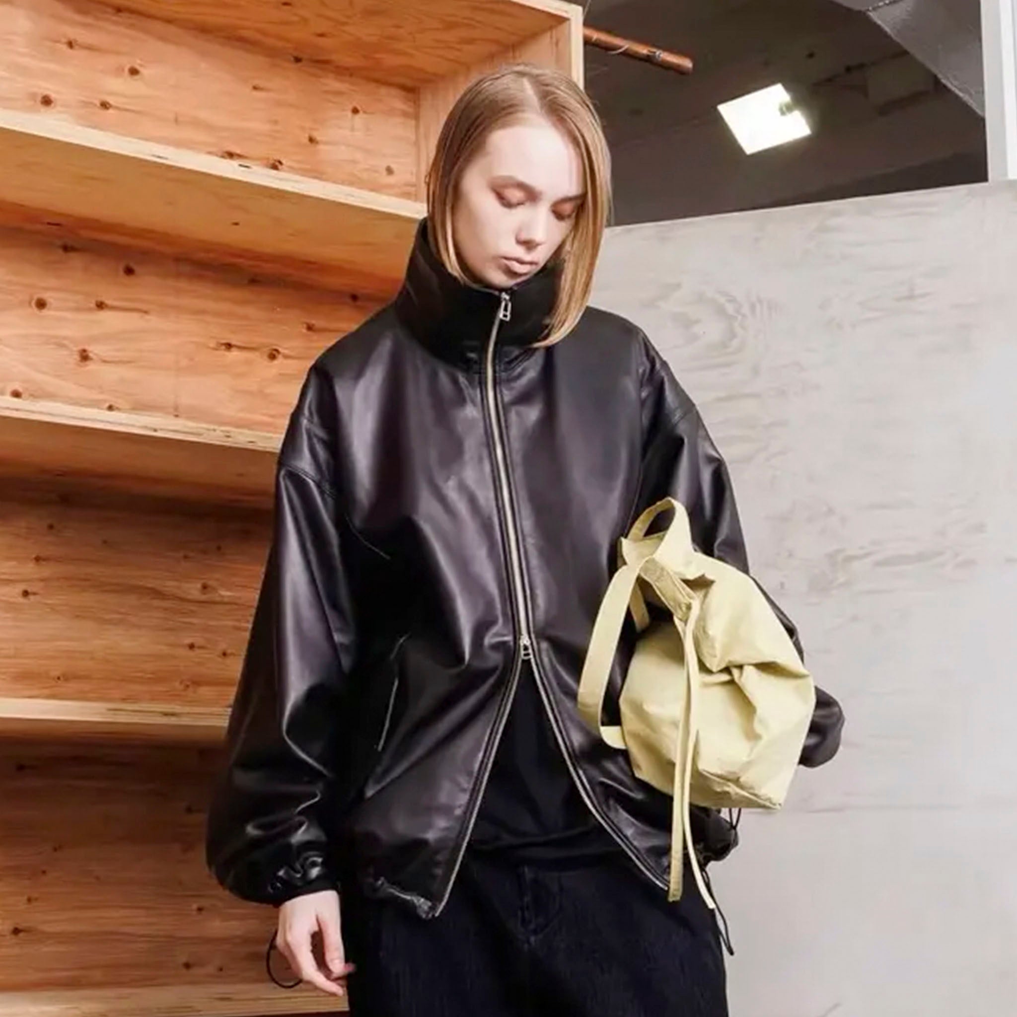 VOAAOV（ヴォアーブ）/ LIMITED-EDITION SHEEP LEATHER TRACK JACKET シープレザートラックジャケット