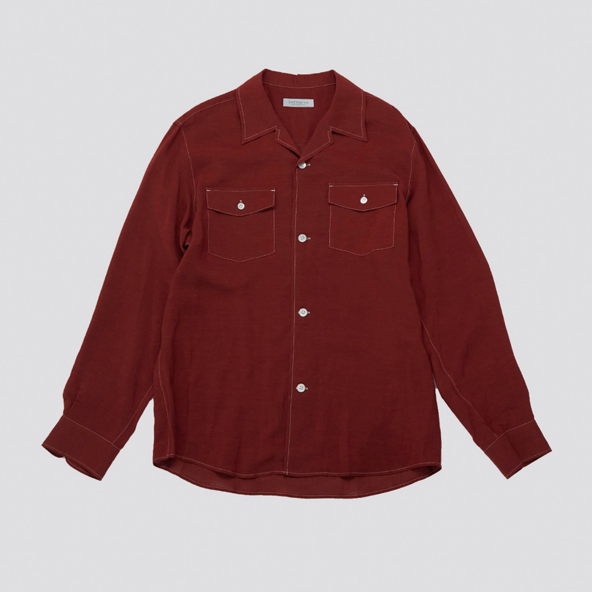 ENCOMING "OPEN COLLAR SHIRT"