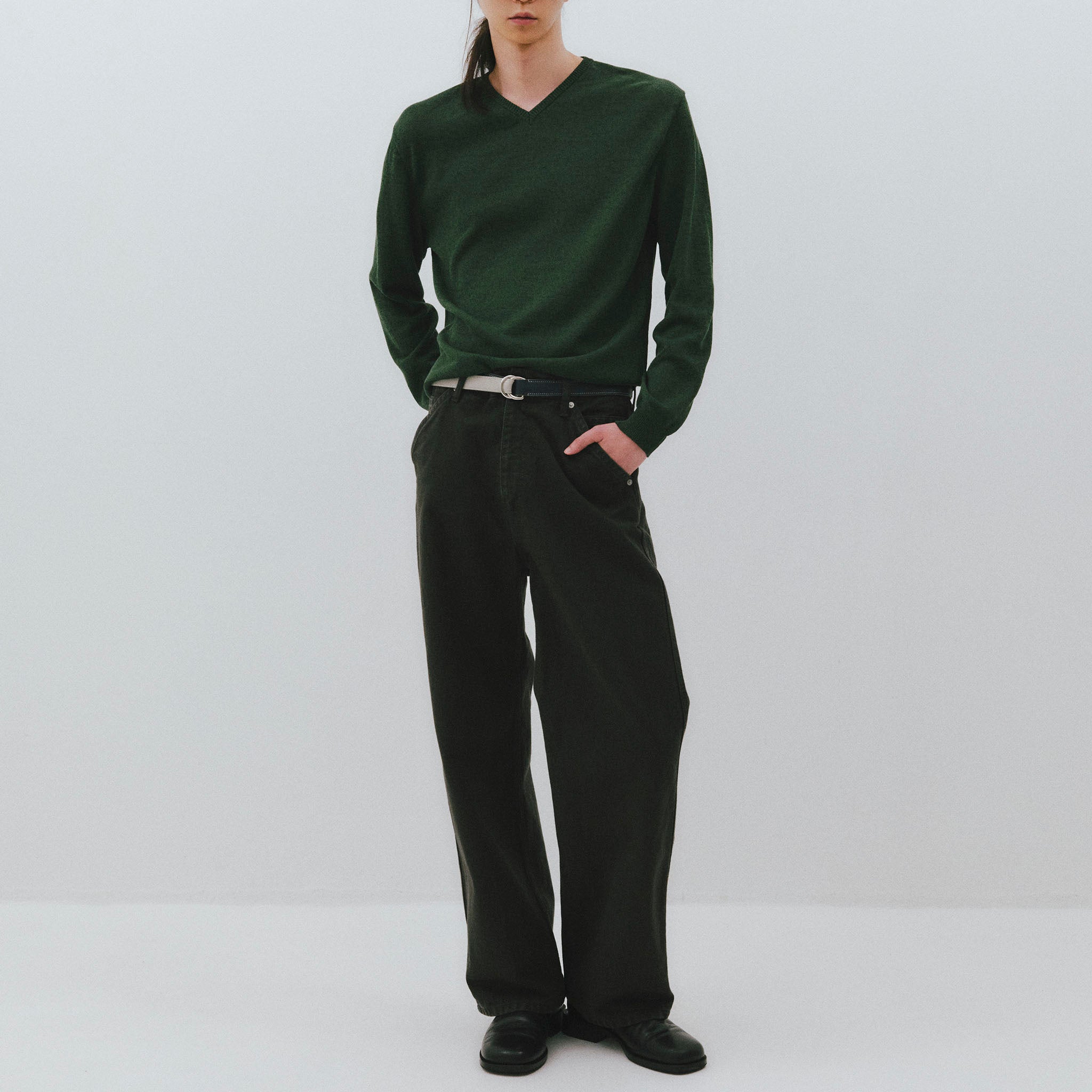 ENCOMING "ENST LEATHER BELT" ダブルリング レザーベルト