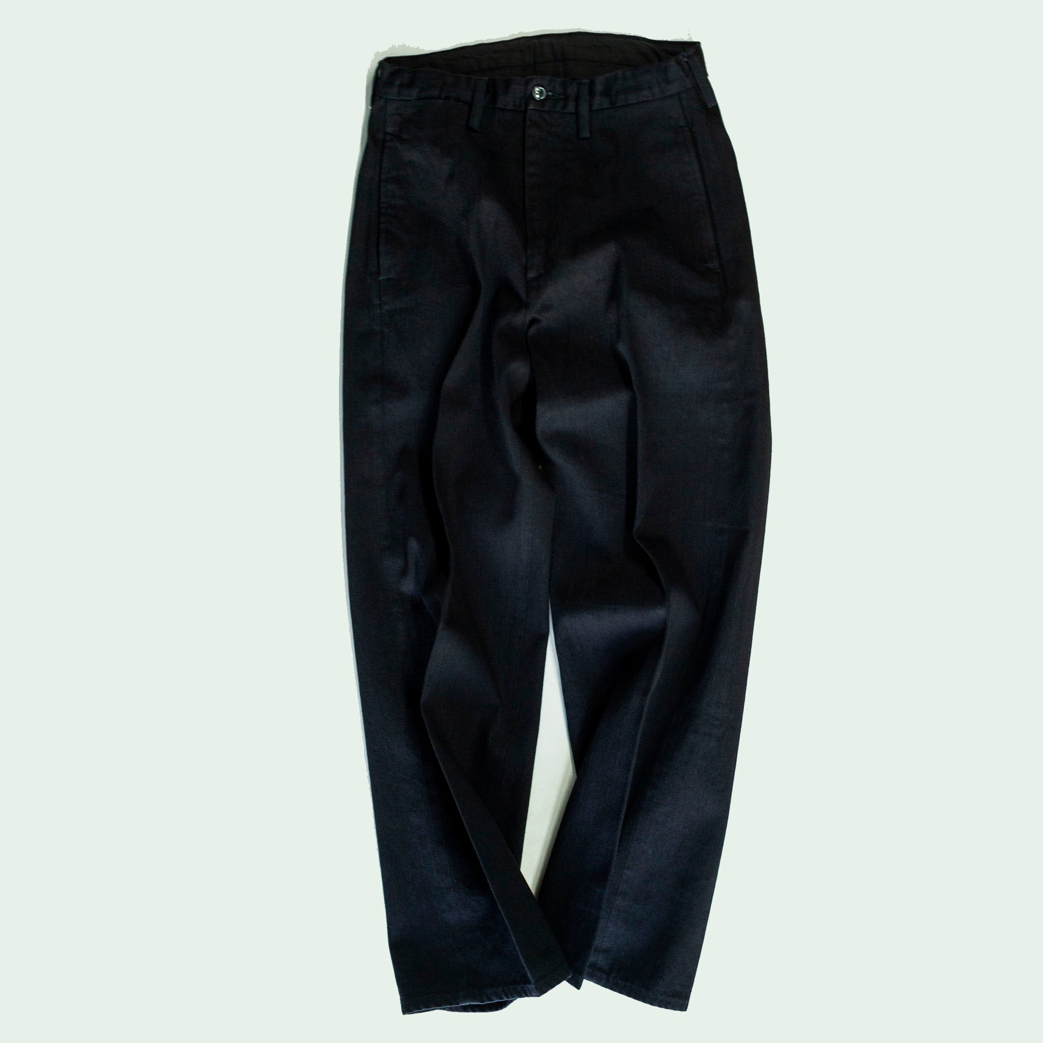 OKOLO "SIMONS JEANS" BLACK DENIM TROUSERS ブラックデニム トラウザーパンツ