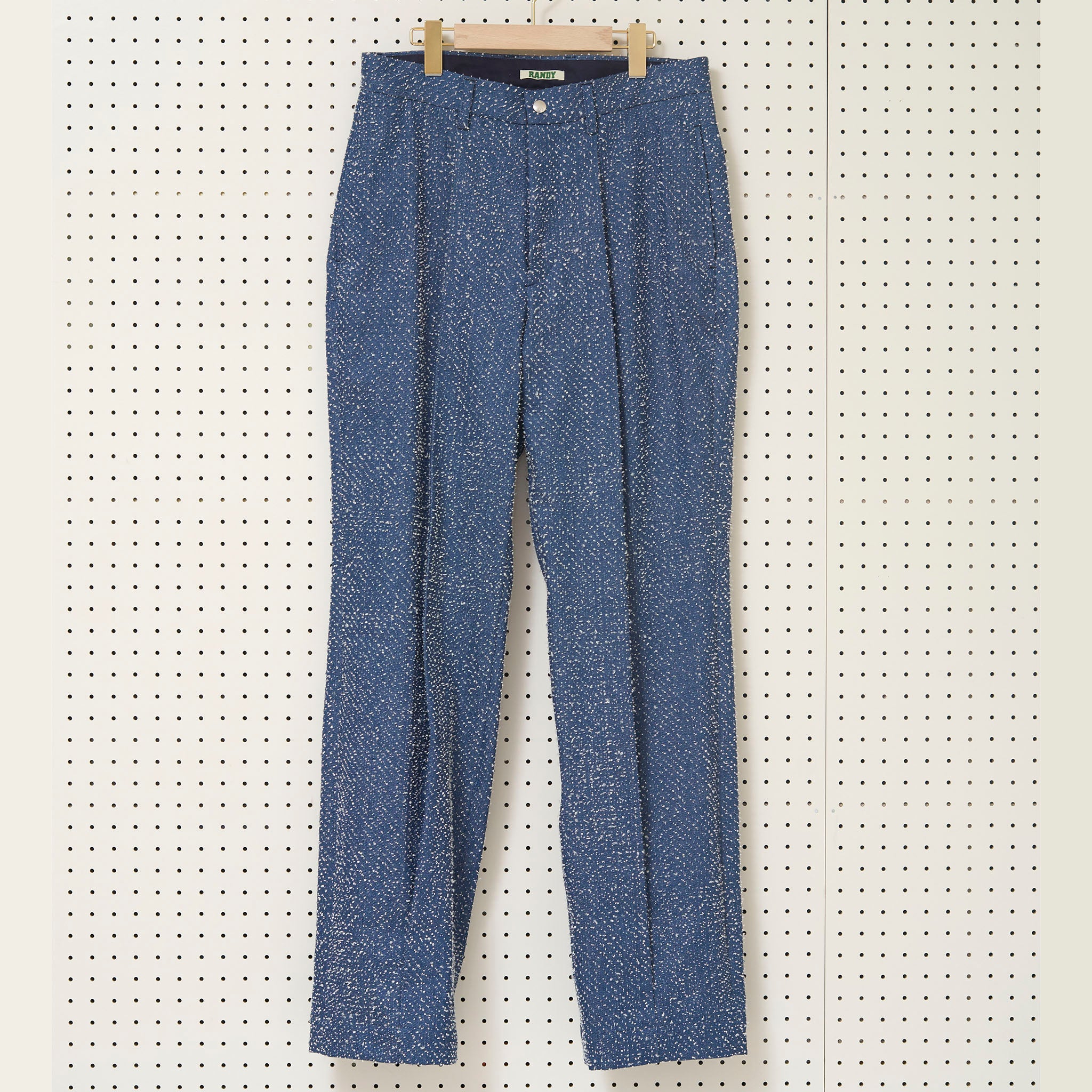 RANDY "GRAVITY DENIM" パンチングニードル デニムトラウザー