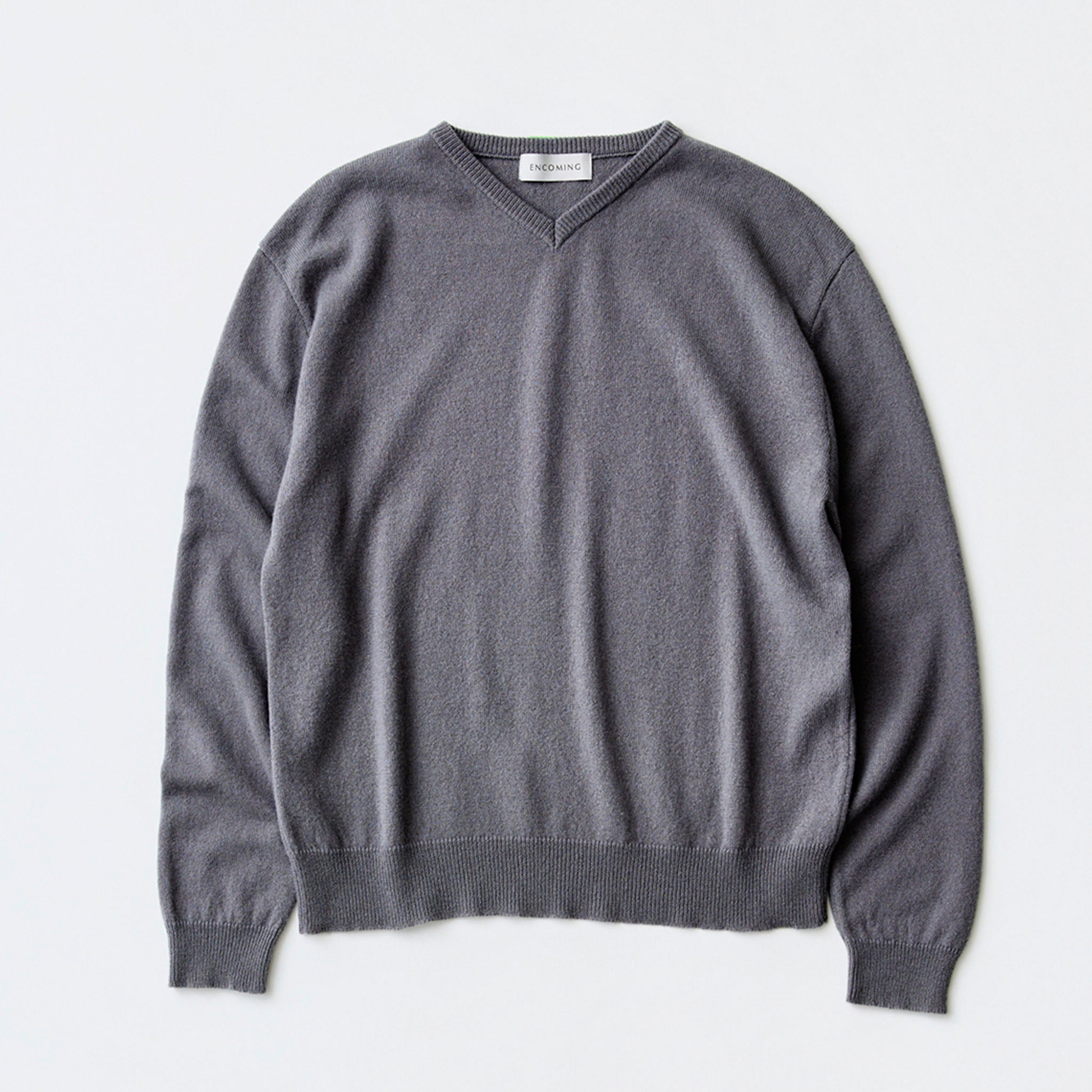 ENCOMING（インカミング）/ KNITTED V NECK JUMPER カシミヤVネックニット
