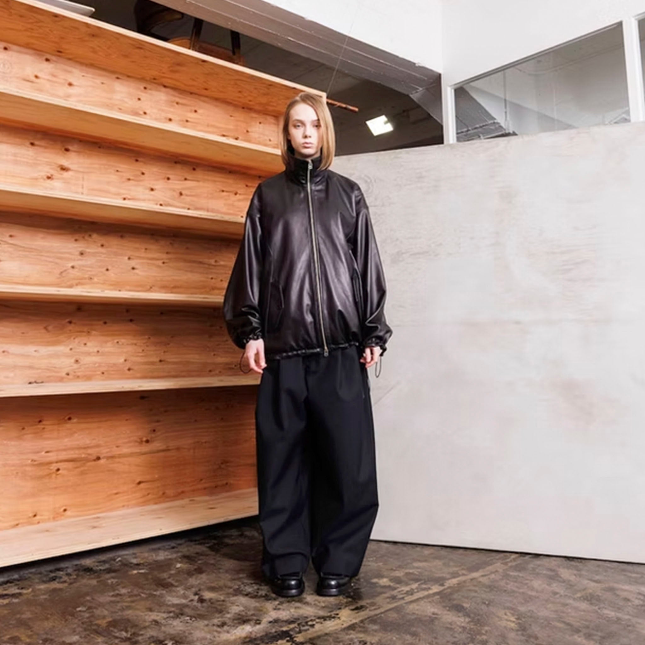VOAAOV（ヴォアーブ）/ LIMITED-EDITION SHEEP LEATHER TRACK JACKET シープレザートラックジャケット