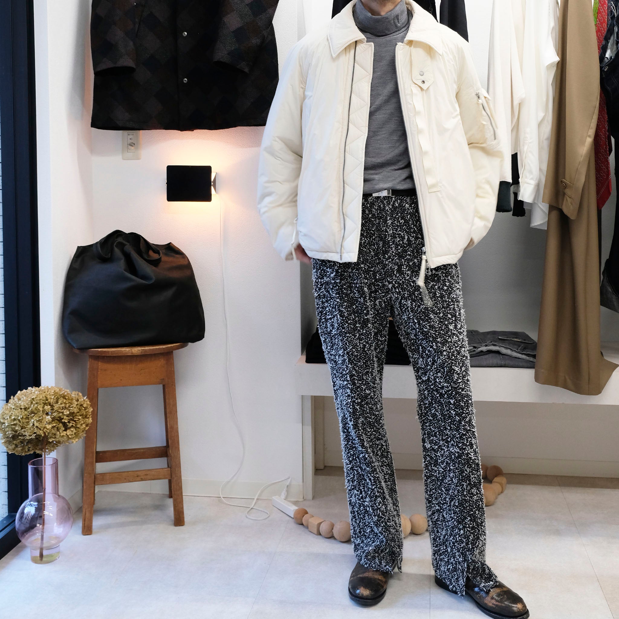 SABY "SEMI FLARE PANTS - 12oz Needle Work Denim -ニードルワークデニム セミフレアパンツ