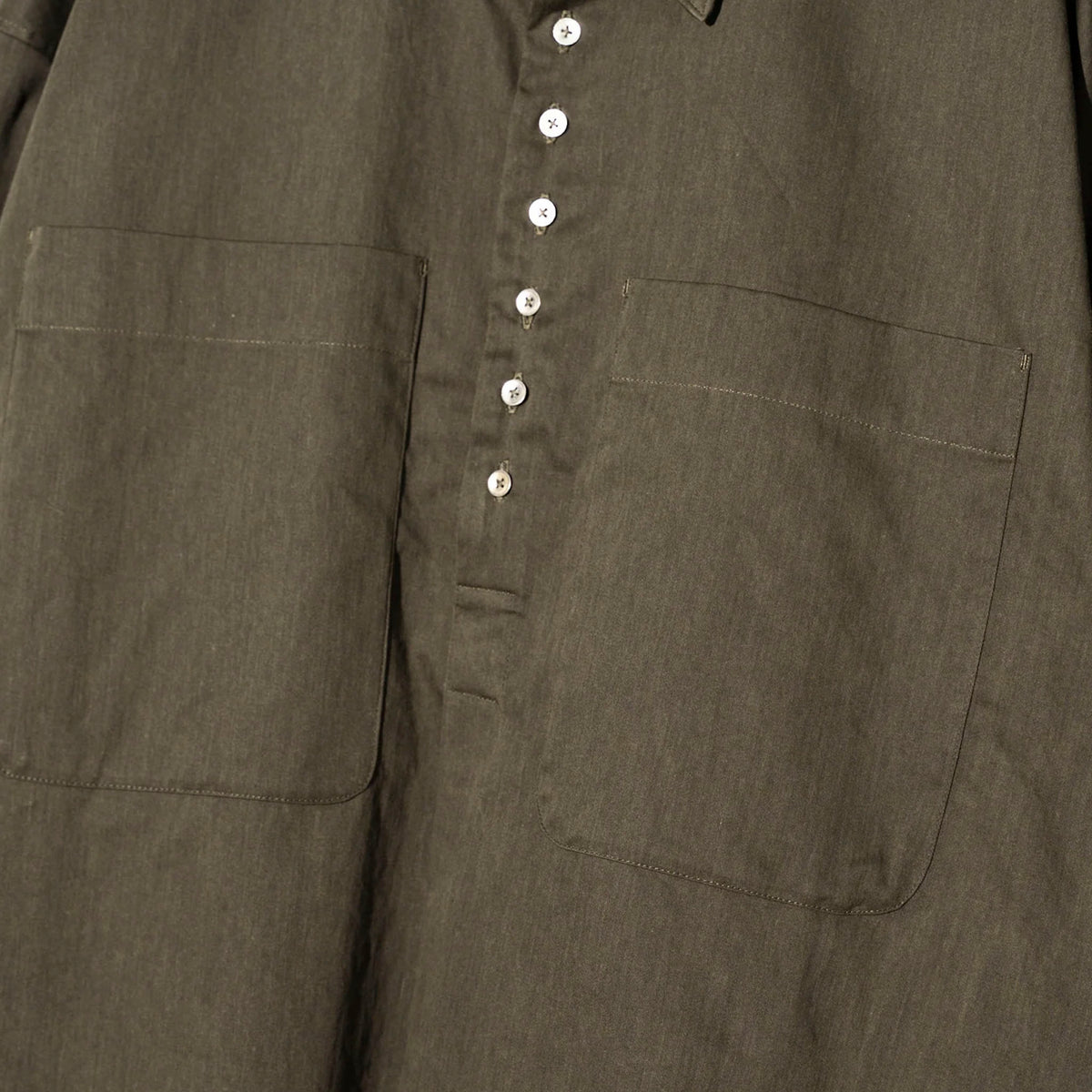 AXIS（アクシス）/ OVER SIZE PULL OVER SHIRT コットンサテンギャザープルオーバーシャツ