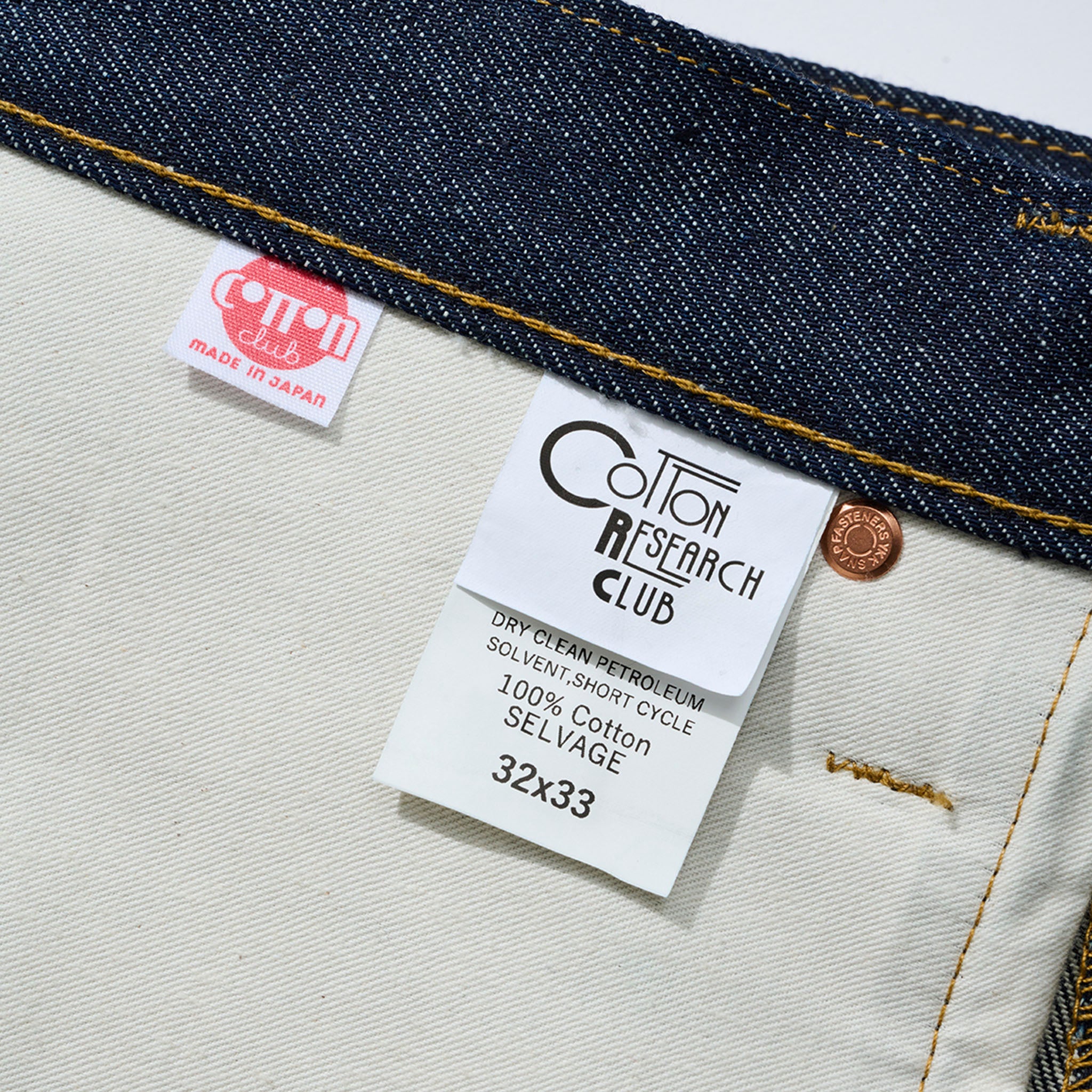 COTTON RESEARCH CLUB "Selvage Indigo Denim Jeans" セルヴィッチ テーパードジーンズ