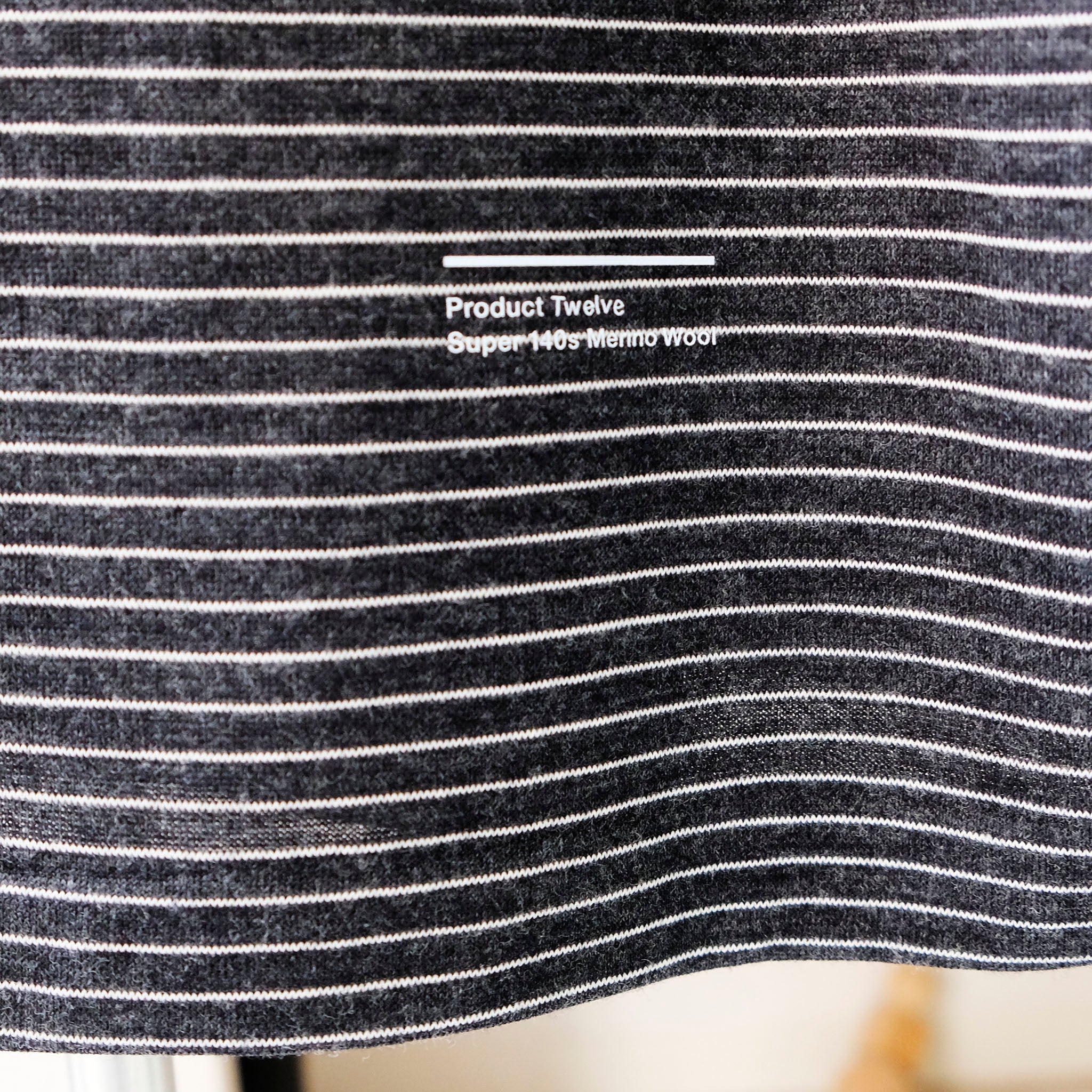 PRODUCT TWELVE (プロダクトトゥエルブ) / Super 140’s Melino Wool Short Sleeve T-shirt
