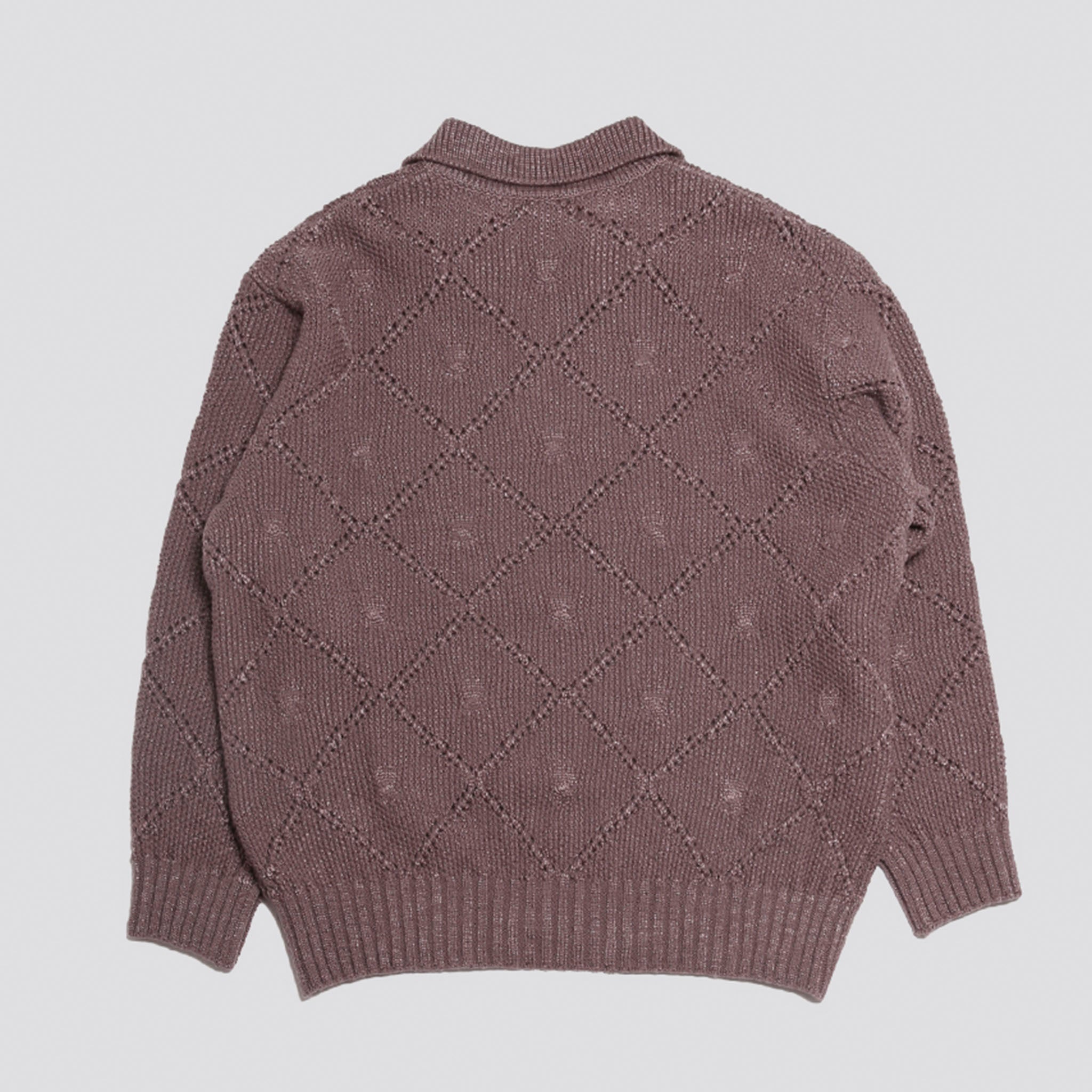 ENCOMING "KNITTED OVER POLO" アーガイルニットポロ