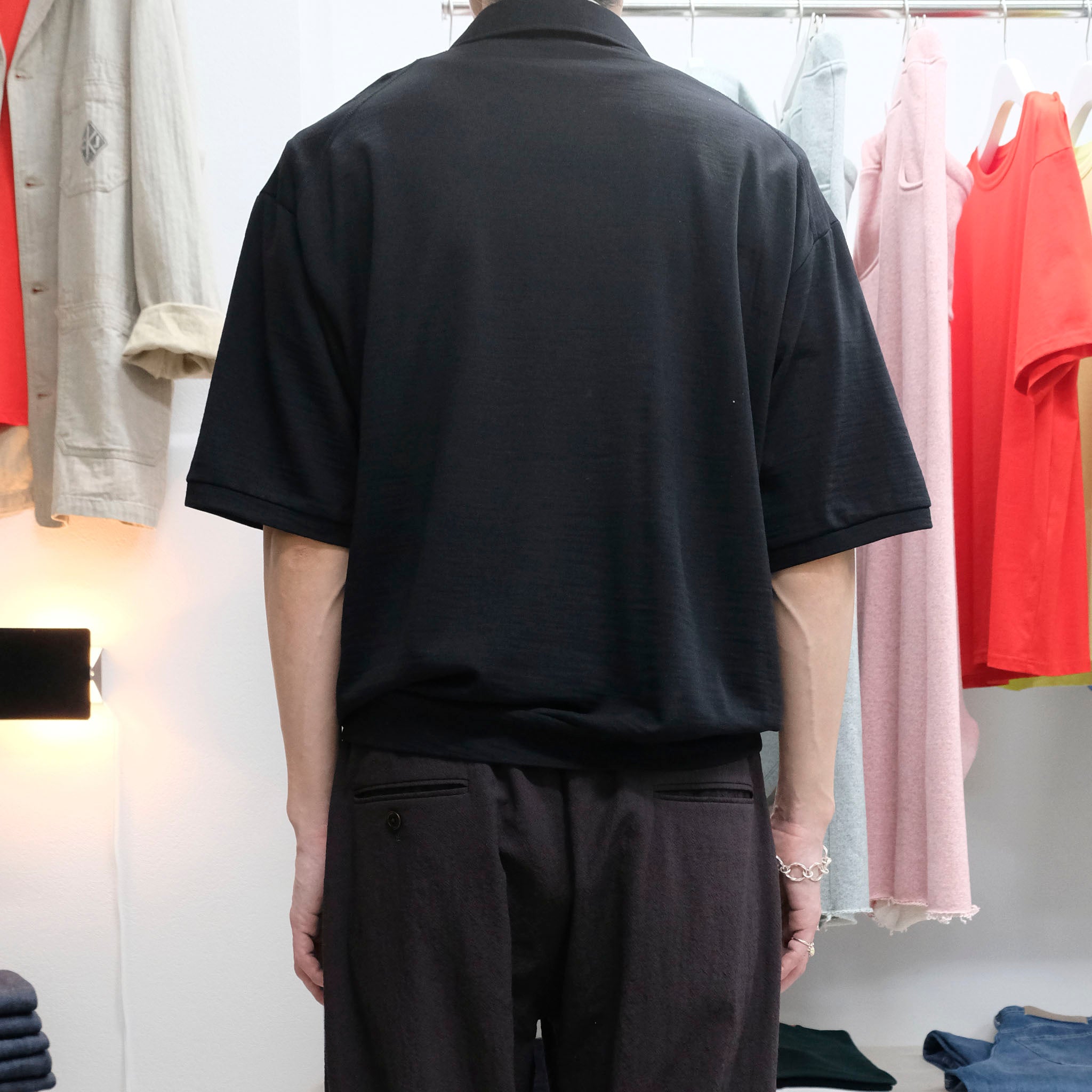 PRODUCT TWELVE (プロダクトトゥエルブ) / Super 140's Melino Wool Short Sleeve Half Zip