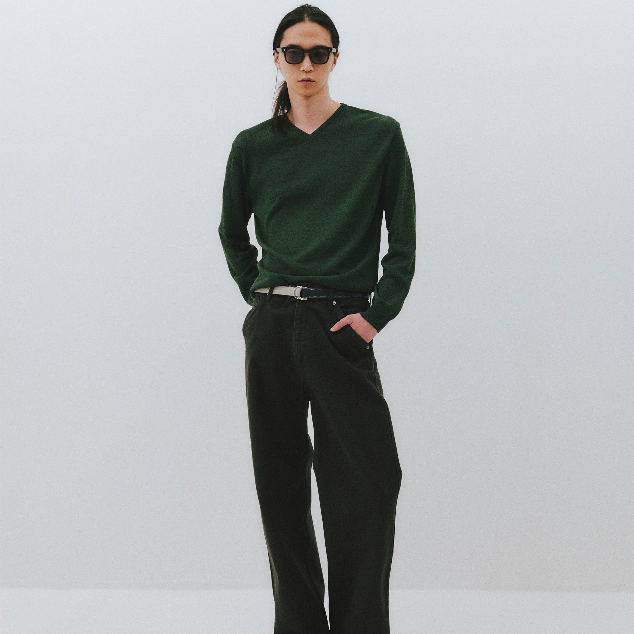 ENCOMING "KNITTED V NECK JUMPER" Vネック ニット