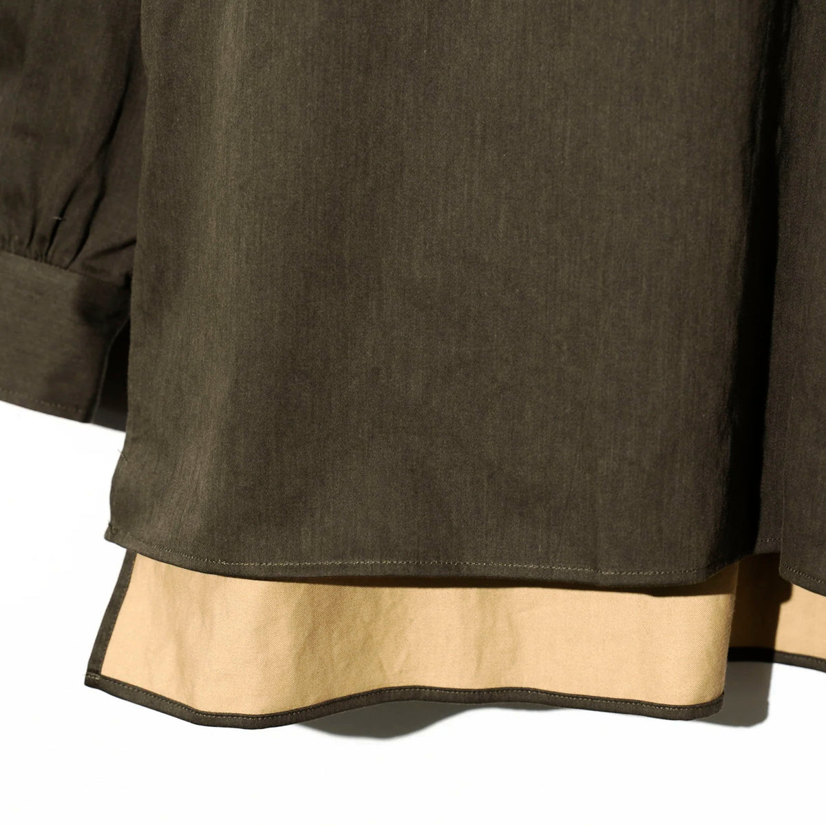 AXIS（アクシス）/ OVER SIZE PULL OVER SHIRT コットンサテンギャザープルオーバーシャツ