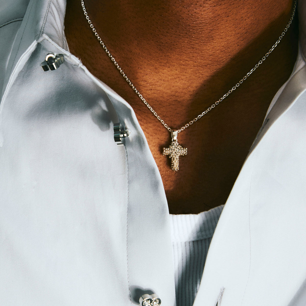 SHRINE（シュライン）/ STONE BUTTON SHIRT ストーンボタンシャツ