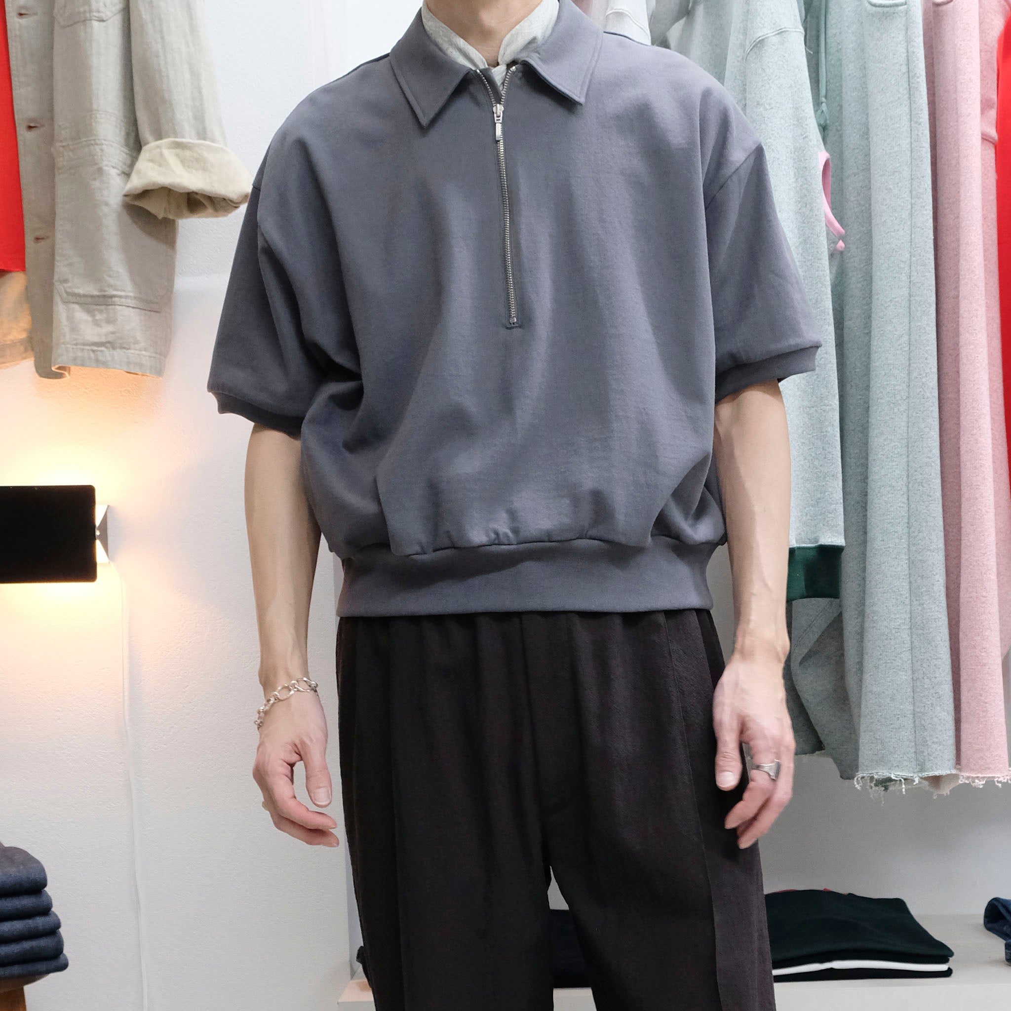 REVERBERATE (リバーバレイト) / HALF ZIP JERSEY SHORT SLEEVE