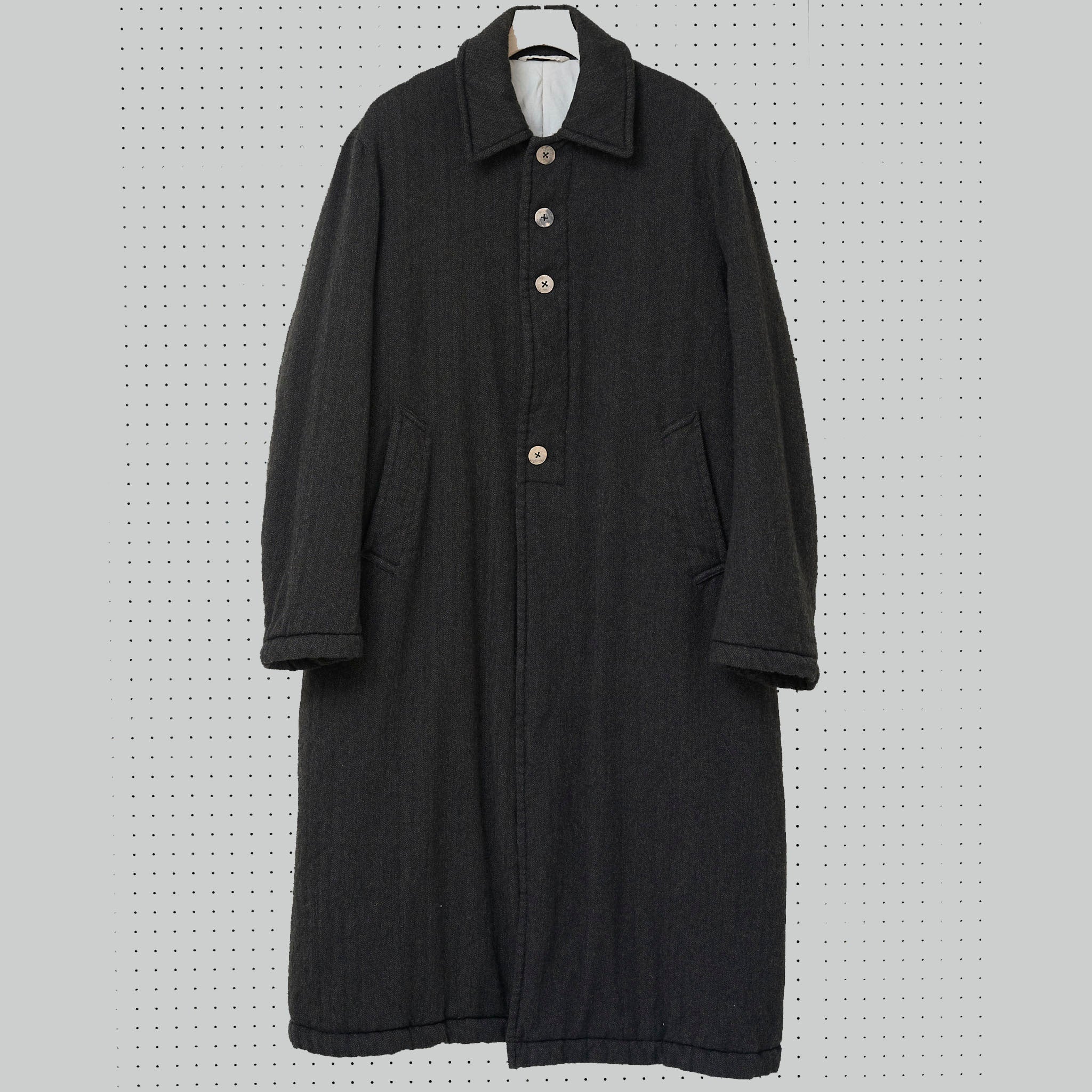 call "WOOL SHRINK LONG COAT" ヴィンテージファブリック ロングコート