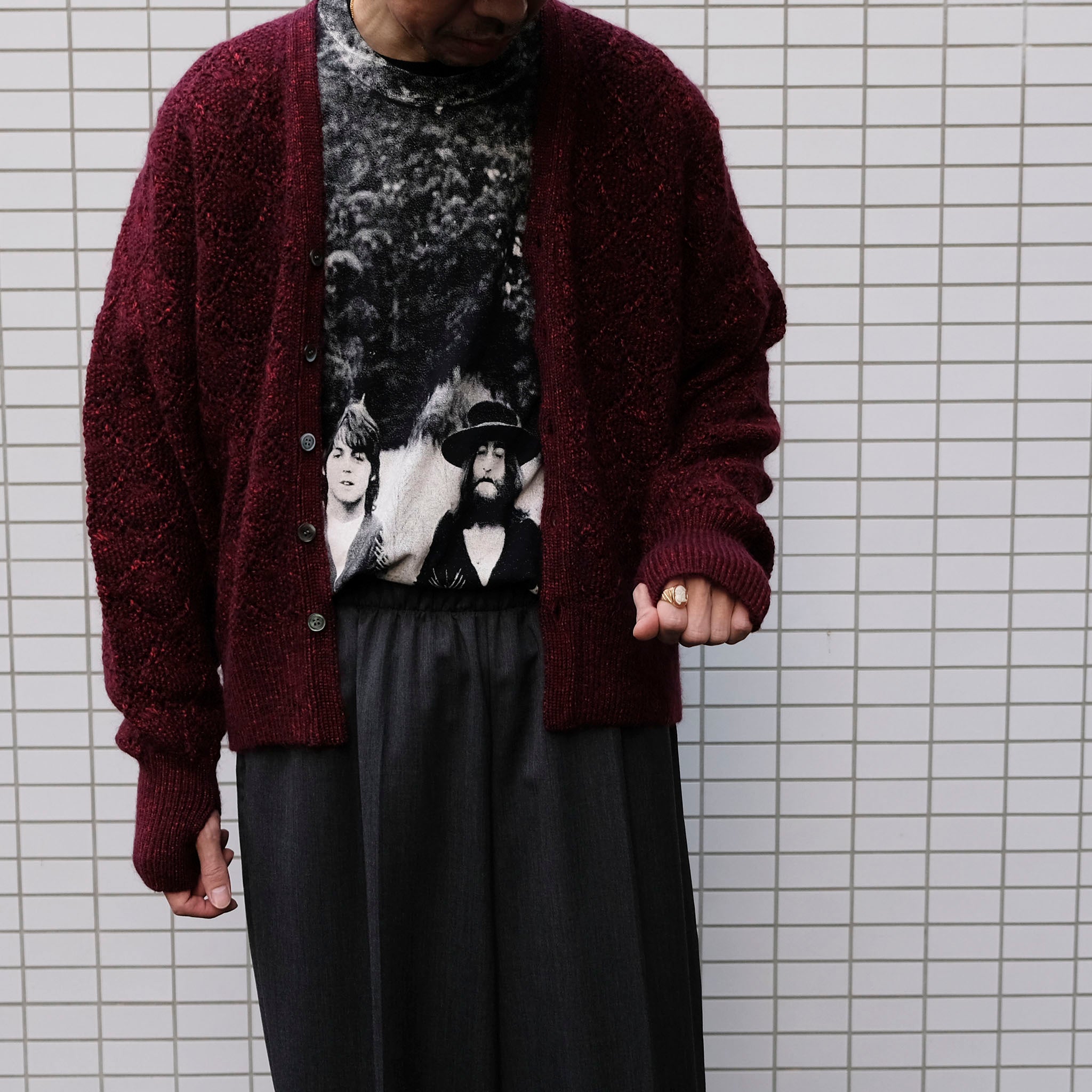 ENCOMING "KNITTED SHORT CARDIGAN"