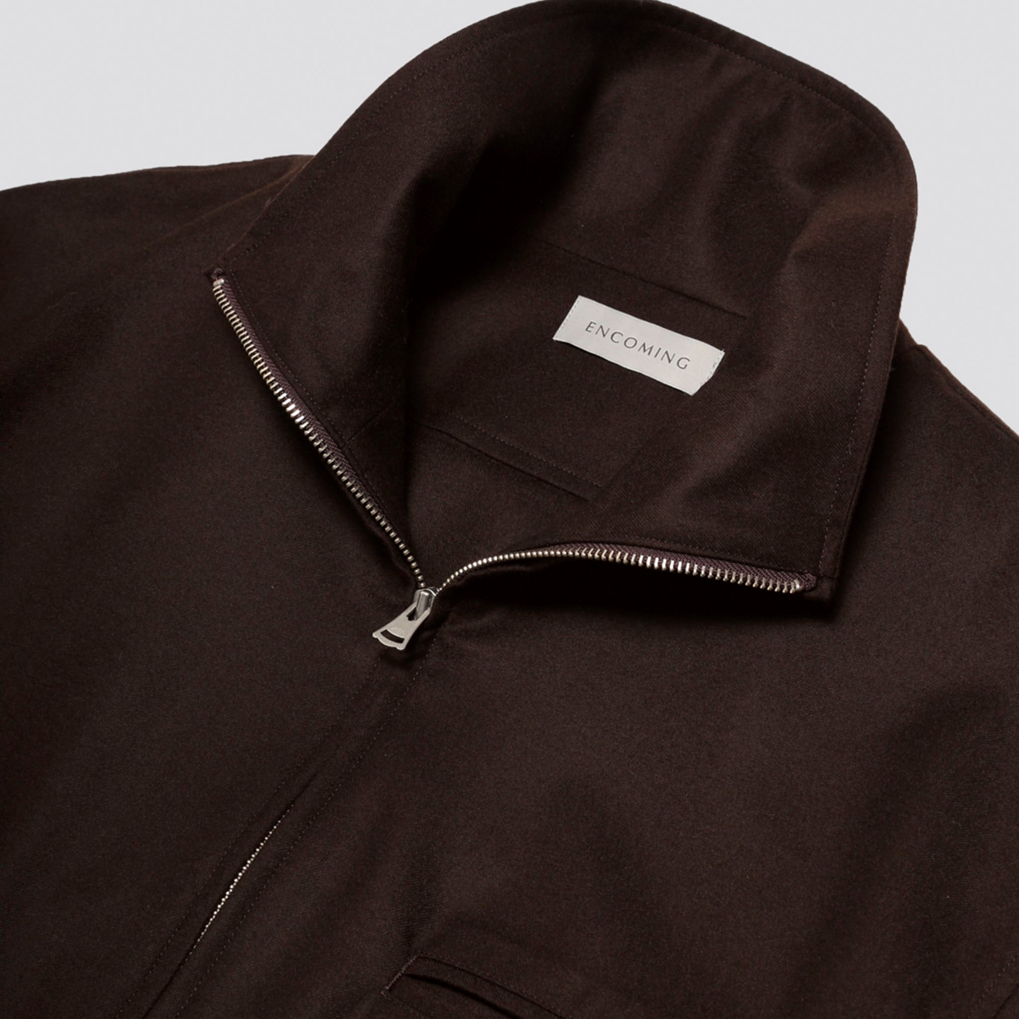 ENCOMING "FRONT ZIP BLOUSON" ウール ジップブルゾン